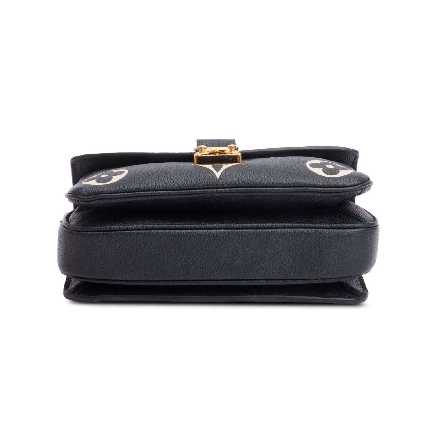 Louis Vuitton 2023 Black/Beige Bicolor Monogram Empreinte Leather East West Pochette Metis w/ Strap, Box & Receipt