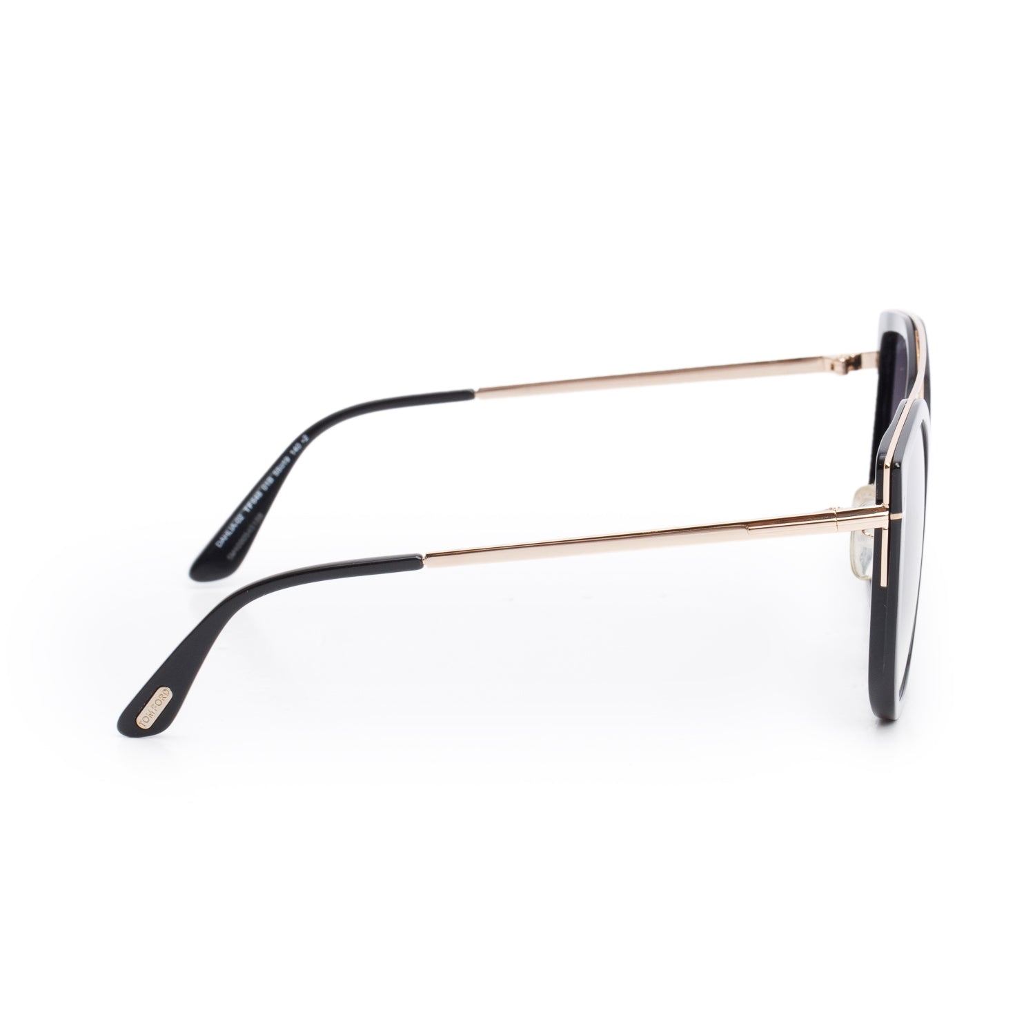 Tom Ford TF648 Black Acetate Dahlia-02 Butterfly Sunglasses w/ Case