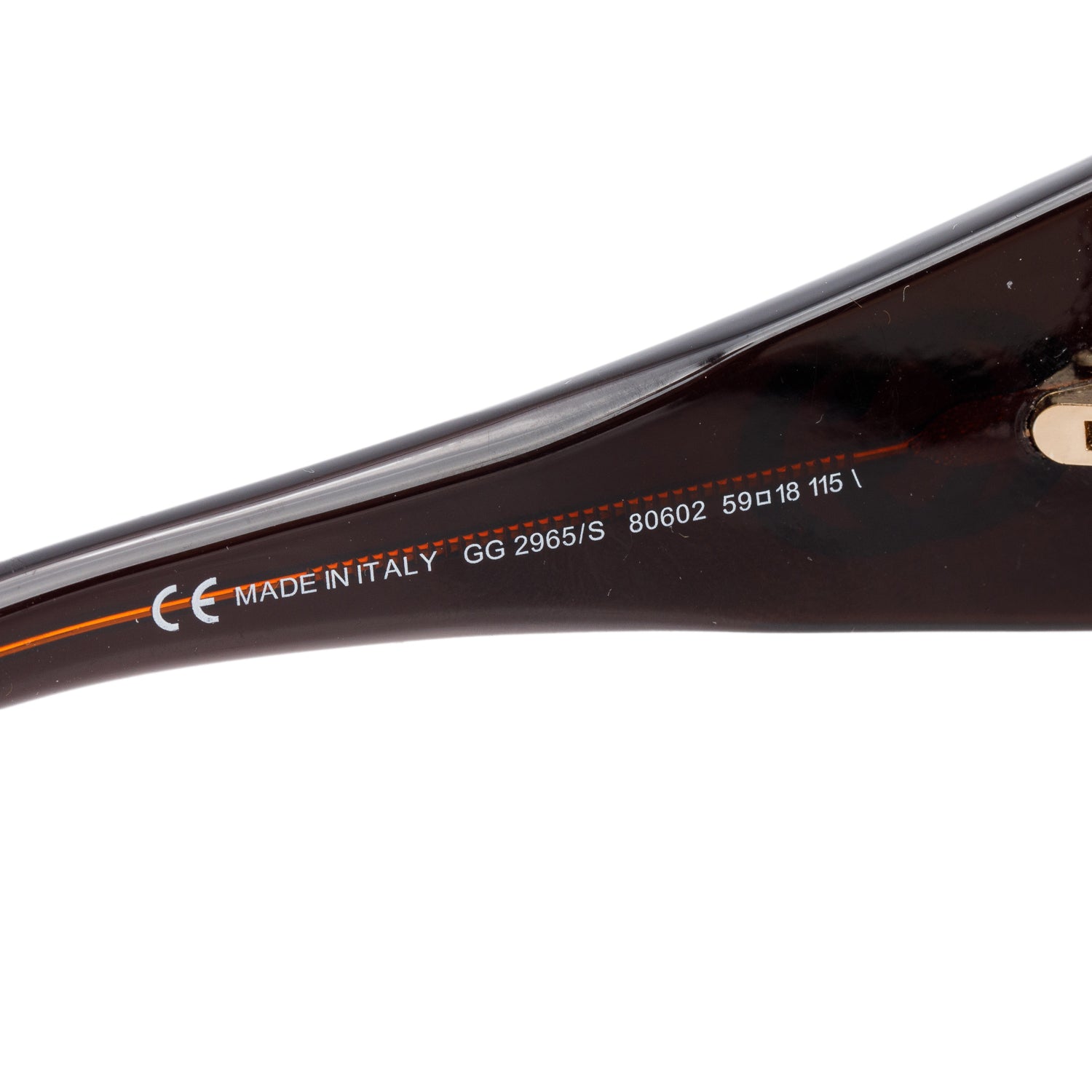 Gucci GG2695/S Brown Acetate CC Logo Oversized Square Sunglasses w/ Case