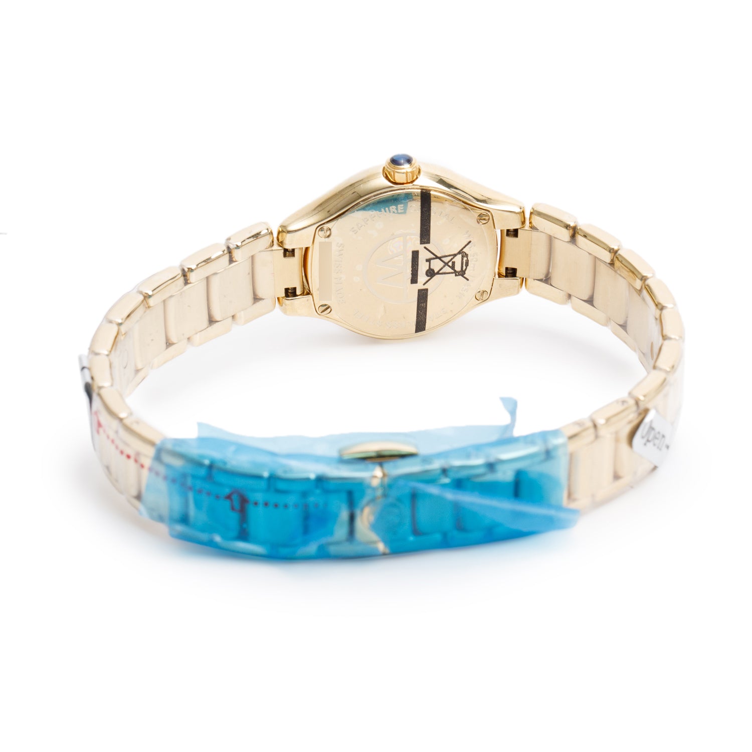 Raymond Weil Gold-Plated Stainless Steel Noemia 24 MM Quartz Watch Mother of Pearl Diamond Dial 5124 w/ Papers