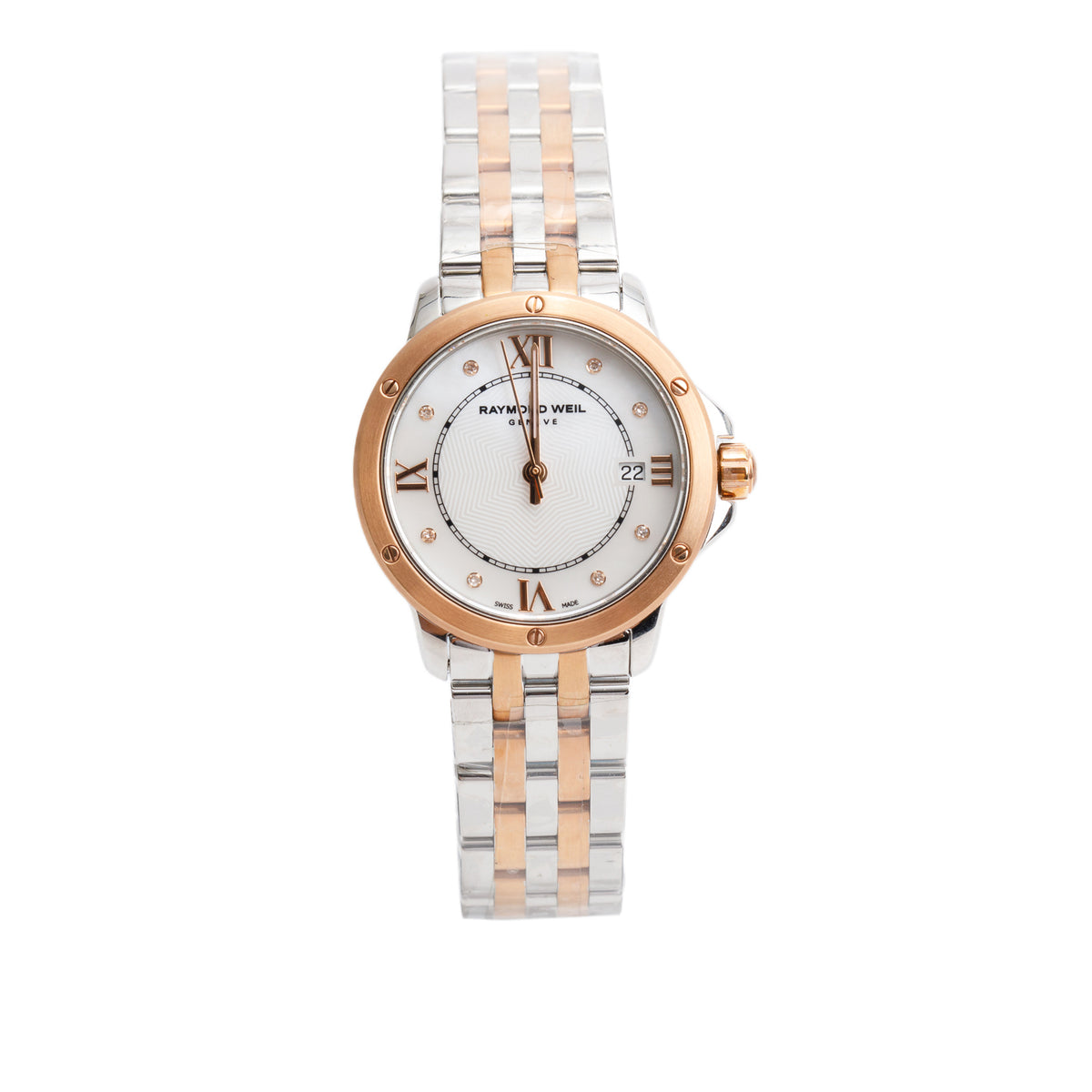 Raymond Weil Rose Gold PVD & Stainless Steel Tango 28 MM Quartz Watch ...