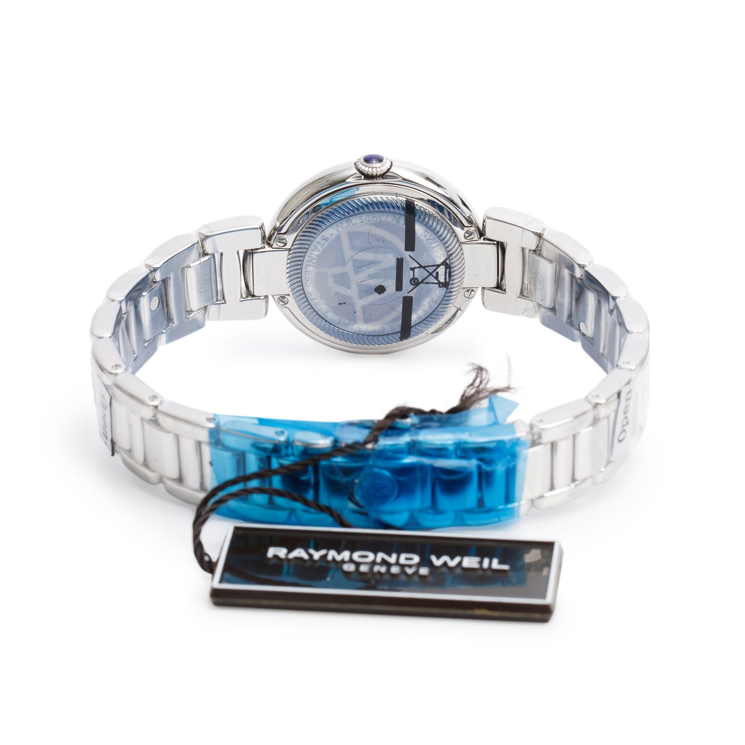 Raymond Weil Stainless Steel Shine 32 MM Quartz Watch Mother of Pearl Diamond Dial 1600 w/ Papers