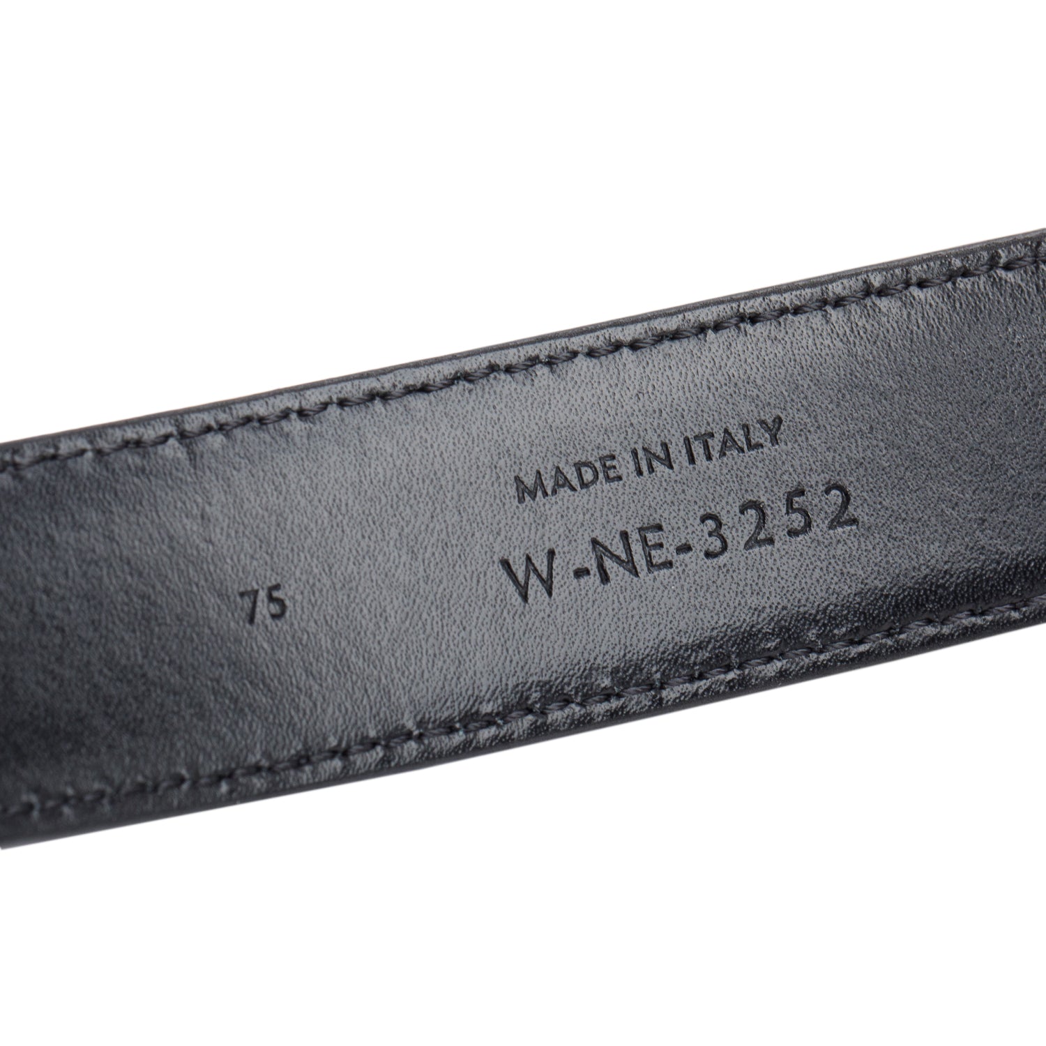 Celine 2022 Black Taurillon Leather Medium Triomphe 25 MM Belt, Size 75 w/ Box