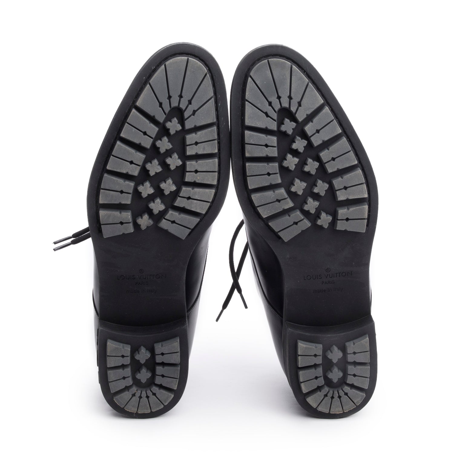 Louis Vuitton 2023 Black Leather LV Flex Derby Shoes, Men's Size 7.5