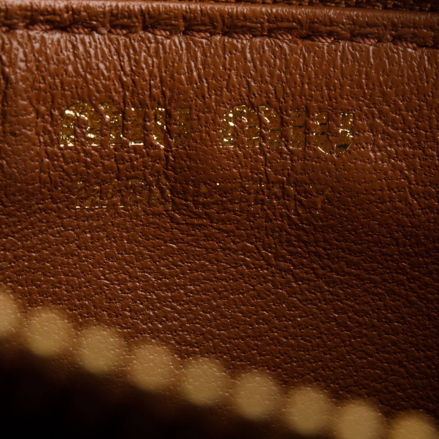 Miu Miu Blue Brown Nappa Leather Zip Card Case w/ Box