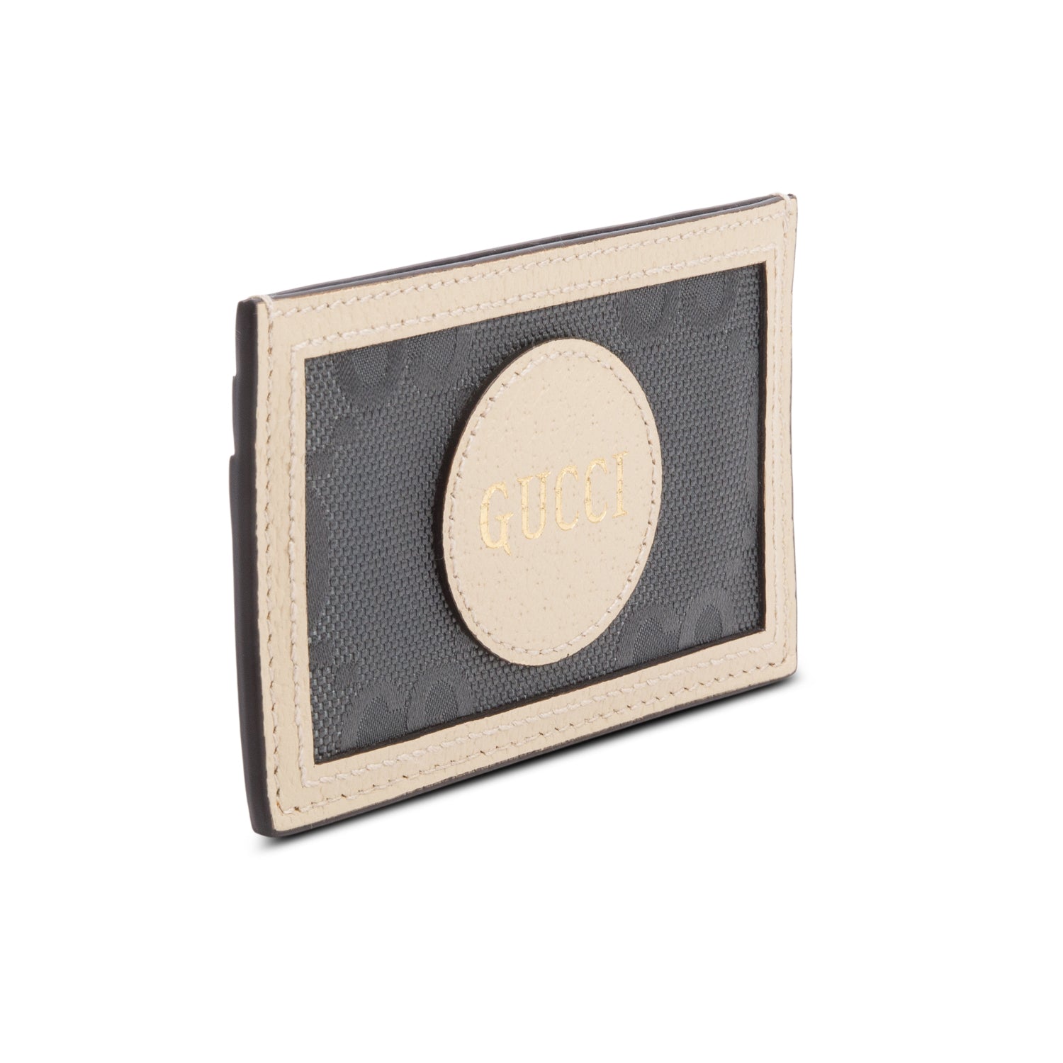 Gucci Beige Calfskin Grey Econyl Off The Grid Card Holder w/ Box