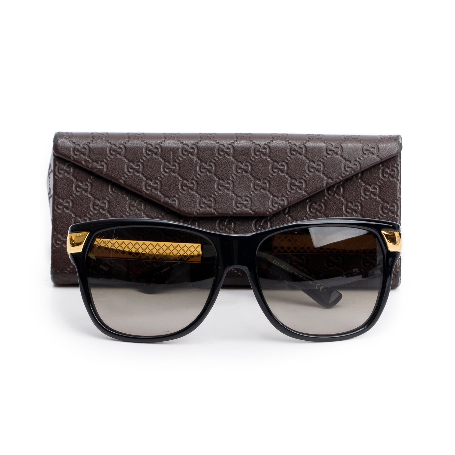 Gucci GG3611/S Black Acetate Square Sunglasses w/ Case