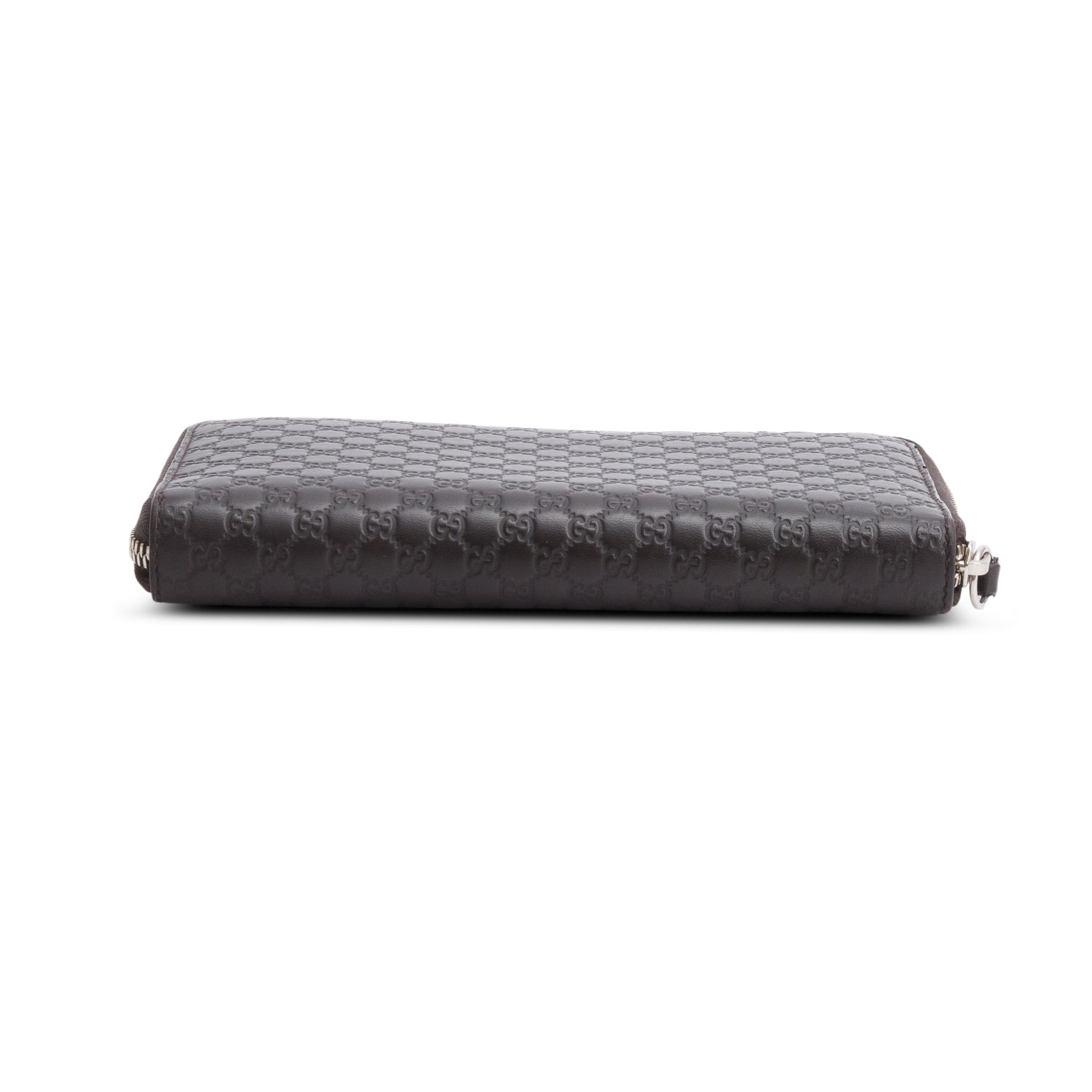 Gucci Brown Microguccissima Leather Zip Around Wallet Organizer w/ Box