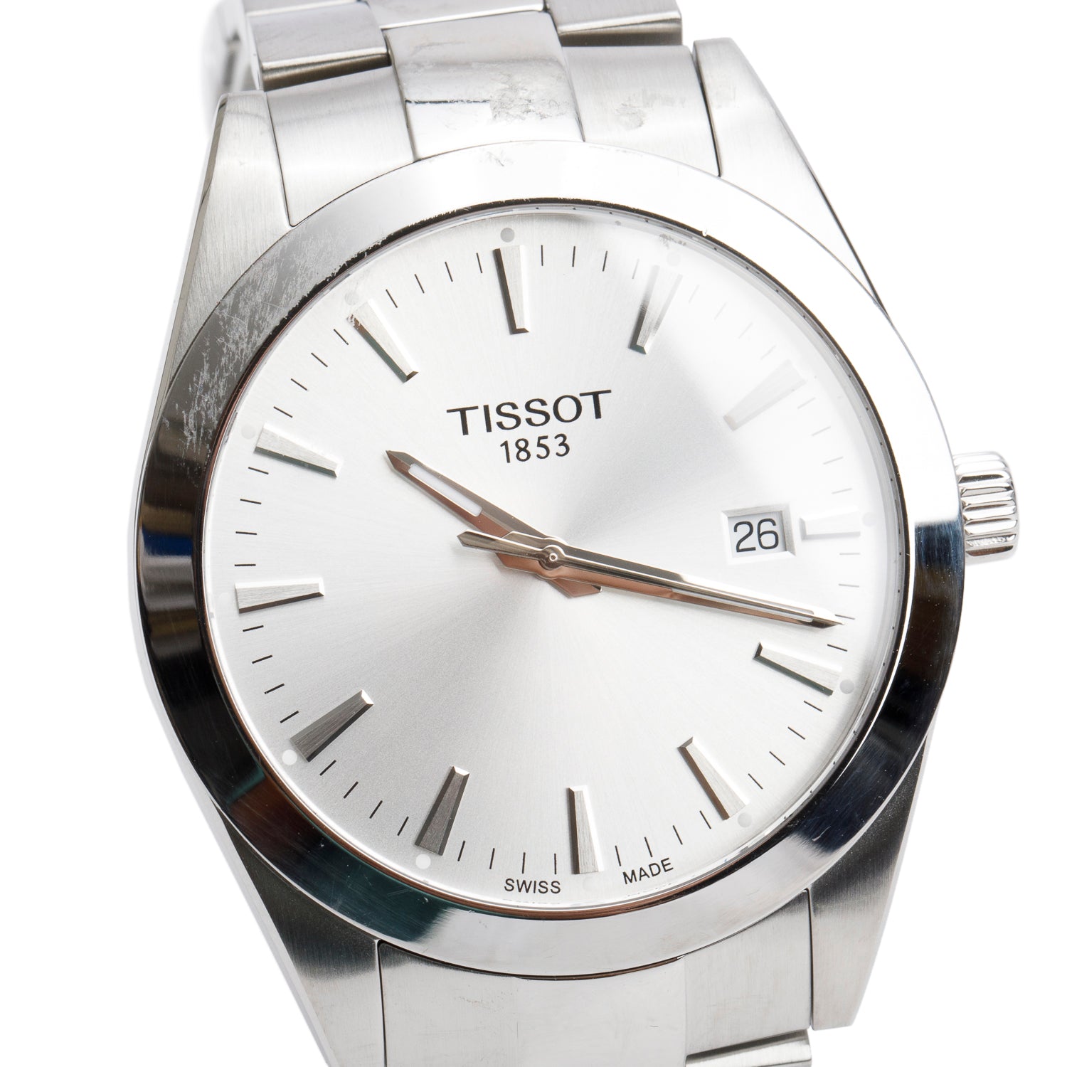 Tissot 2024 Stainless Steel Gentleman 40 MM Quartz Watch Silver Dial w/ Box & Papers