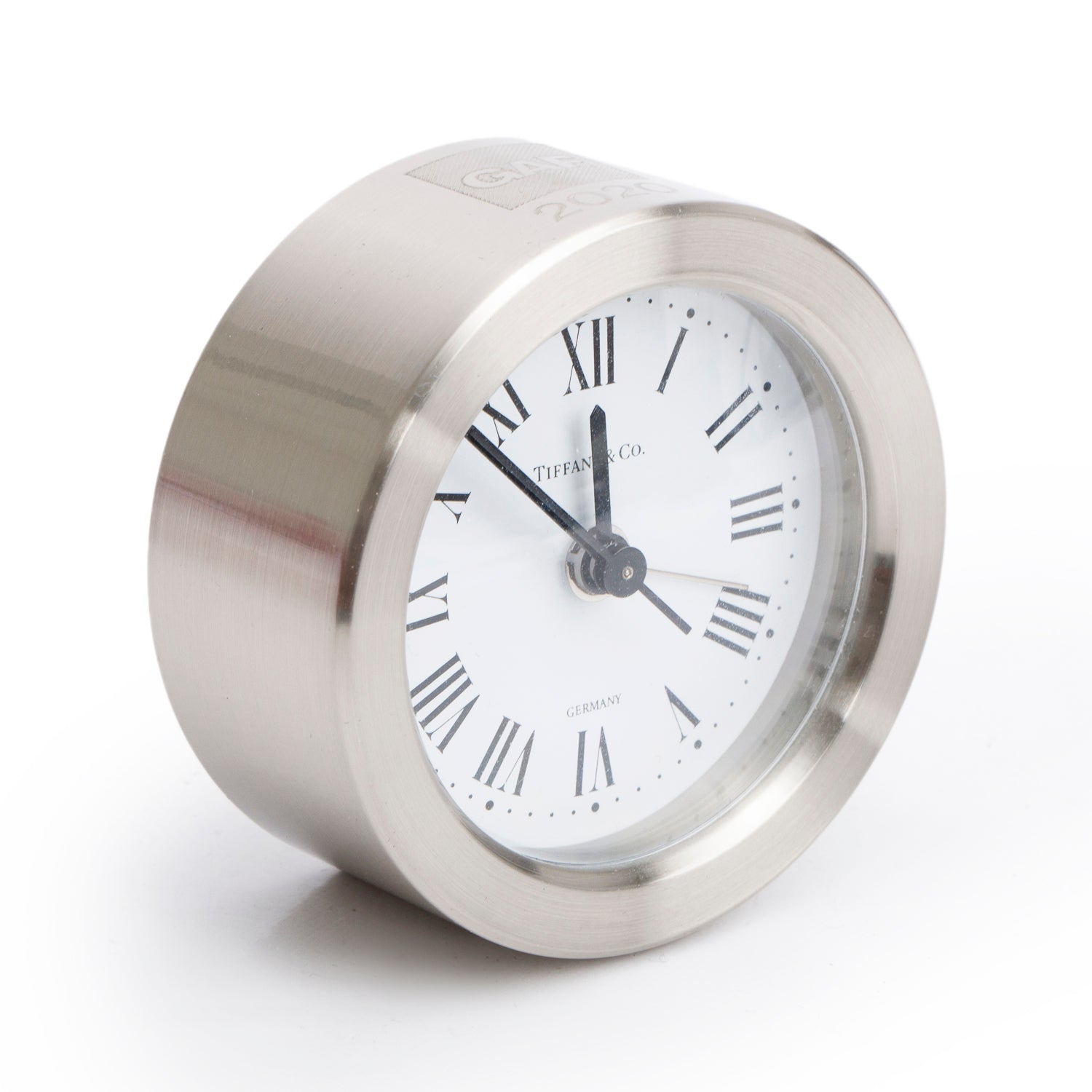 Tiffany & Co. Stainless Steel Desk Clock