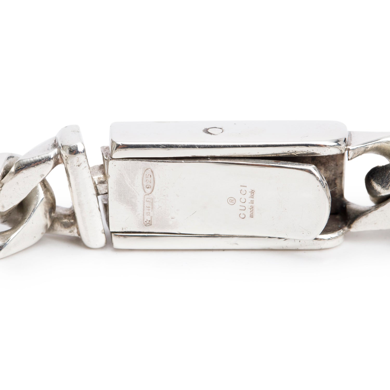 Gucci Sterling Silver Curb Link Bracelet