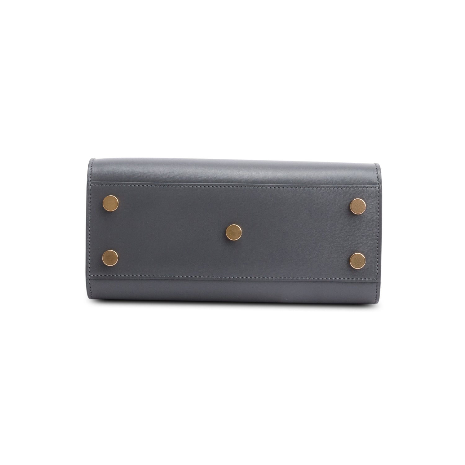 Saint Laurent 2024 Grey Smooth Calfskin Leather Nano Sac De Jour w/ Strap