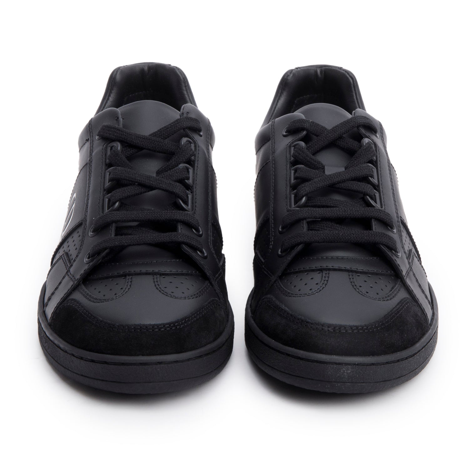 Christian Dior Black Leather Uniform Sneakers, Size 37.5 w/ Box