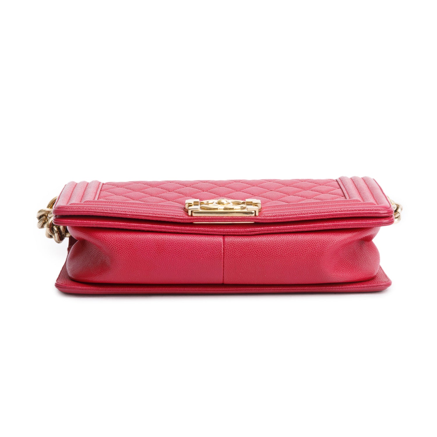 Chanel Pink Caviar Quilted Medium Boy Bag w/ Box & Authenticity Card