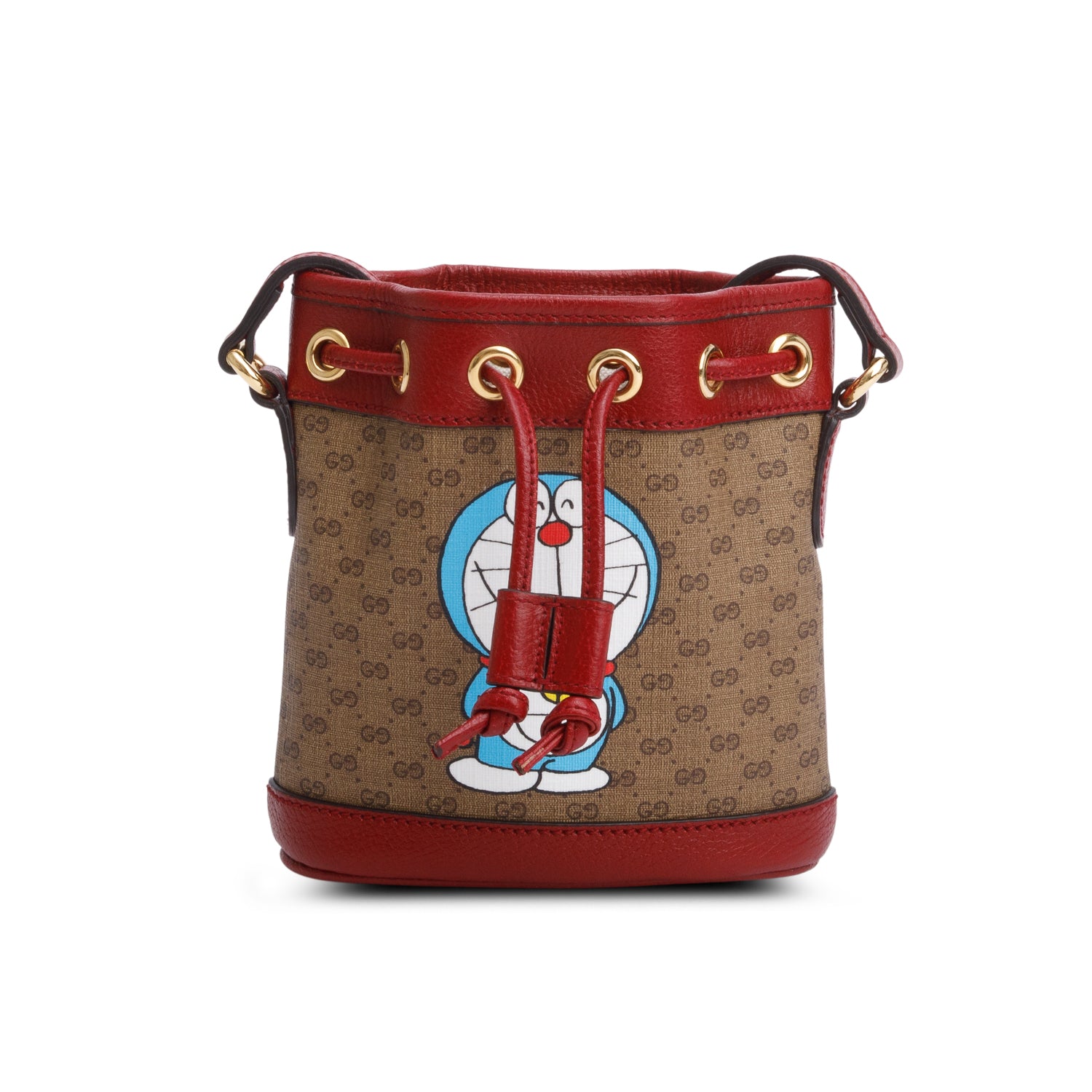 Gucci x Doraemon Mini GG Supreme Mini Bucket Bag