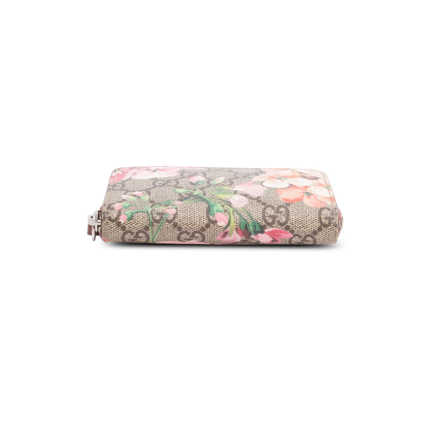 Gucci GG Supreme Blooms Zip Around Card Case Wallet