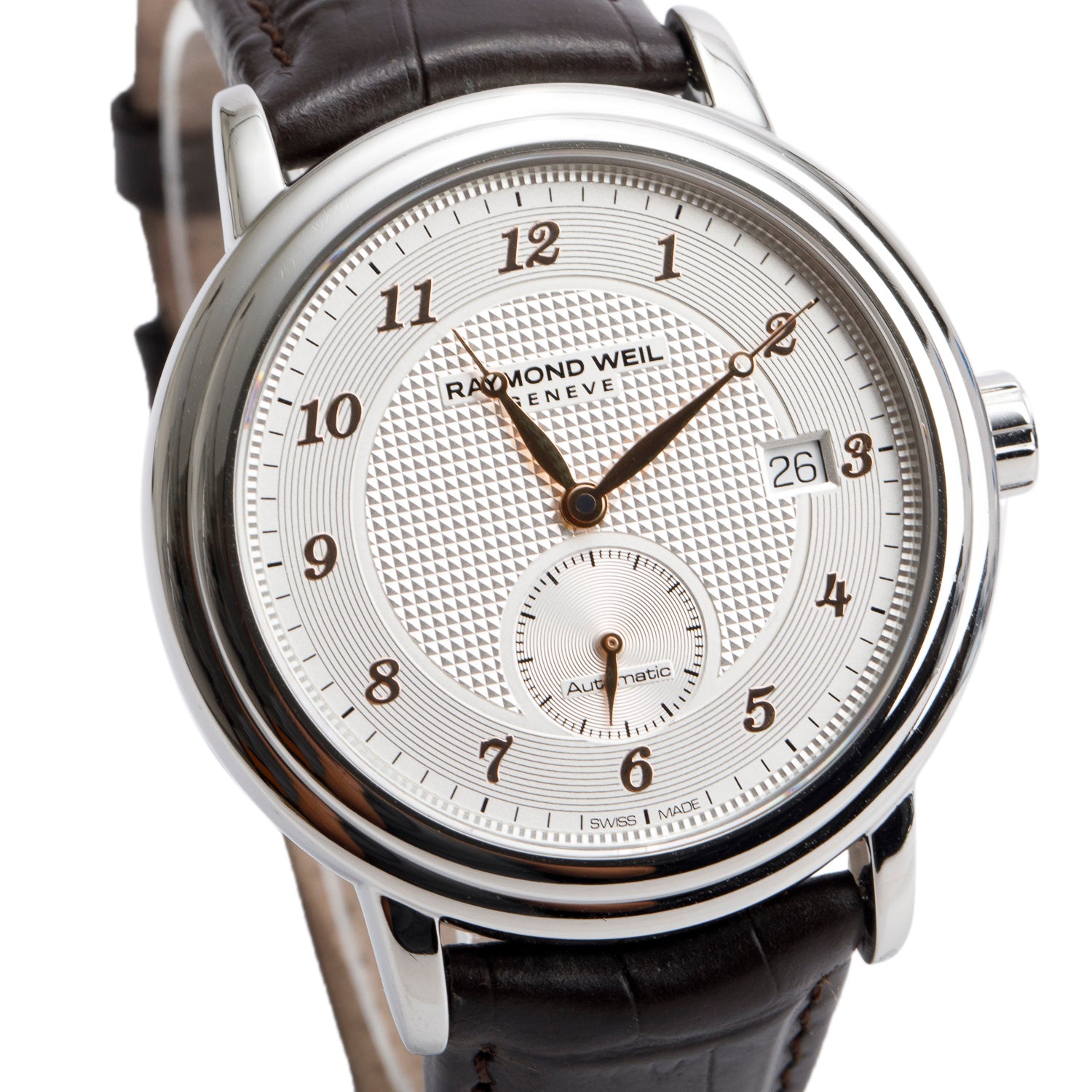 Raymond Weil Stainless Steel Maestro 39.5 MM Automatic Watch Silver Dial 2838