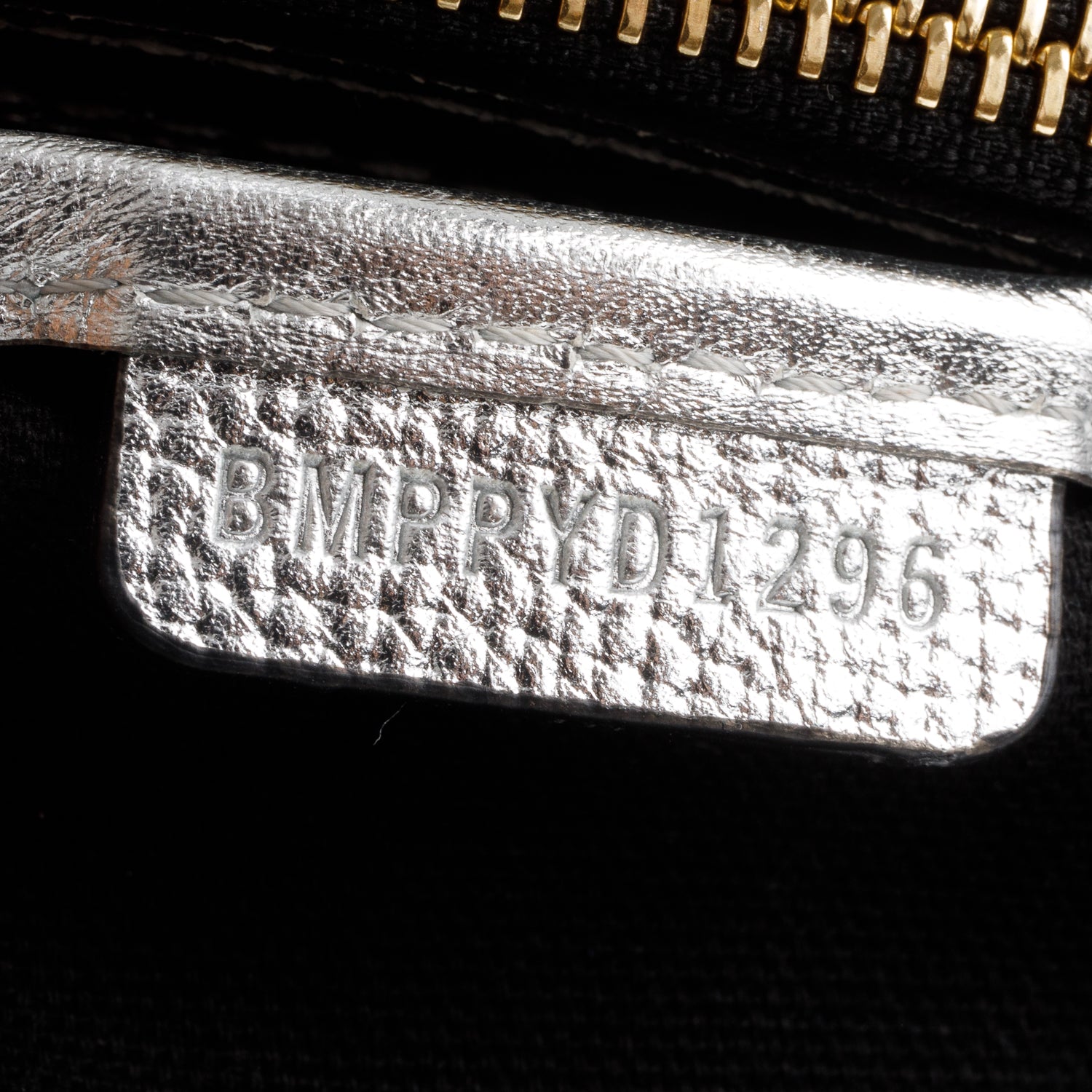 Burberry Metallic Silver Calfskin Leather House Check Medium Banner Tote w/ Strap