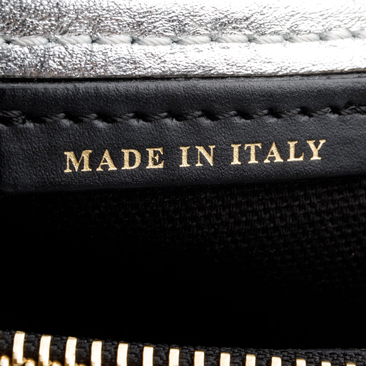 Burberry Metallic Silver Calfskin Leather House Check Medium Banner Tote w/ Strap