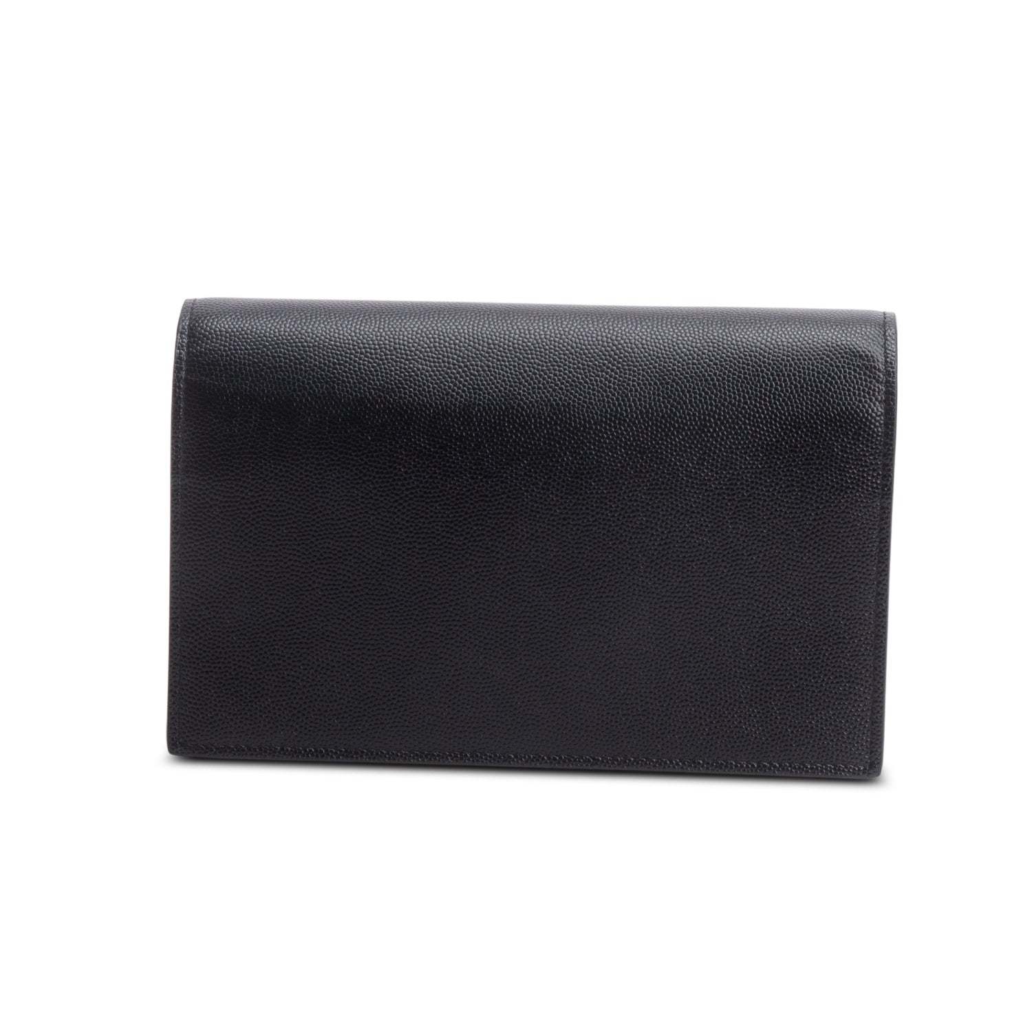 Saint Laurent Black Leather Kate Tassel Wallet on Chain