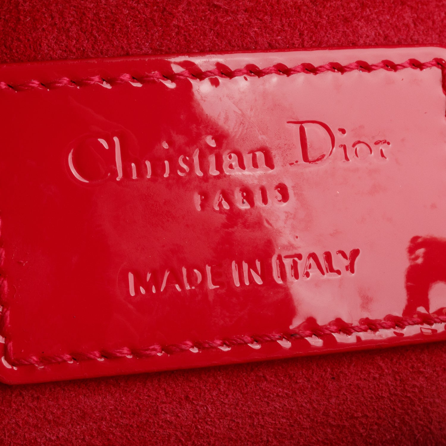 Christian Dior Pink Cannage Patent Leather Mini Lady Dior Bag w/ Strap