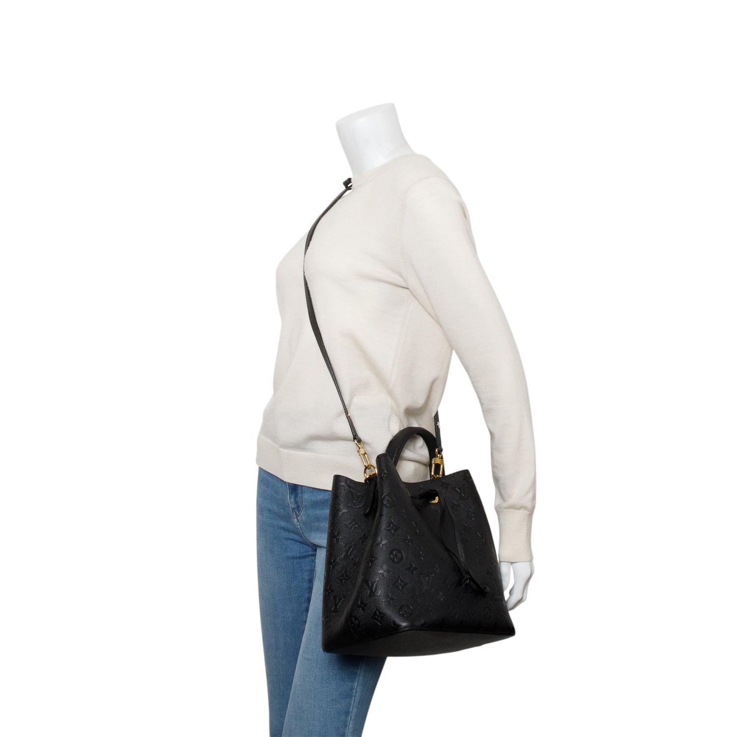 Louis Vuitton Black Monogram Empreinte Leather Neonoe MM