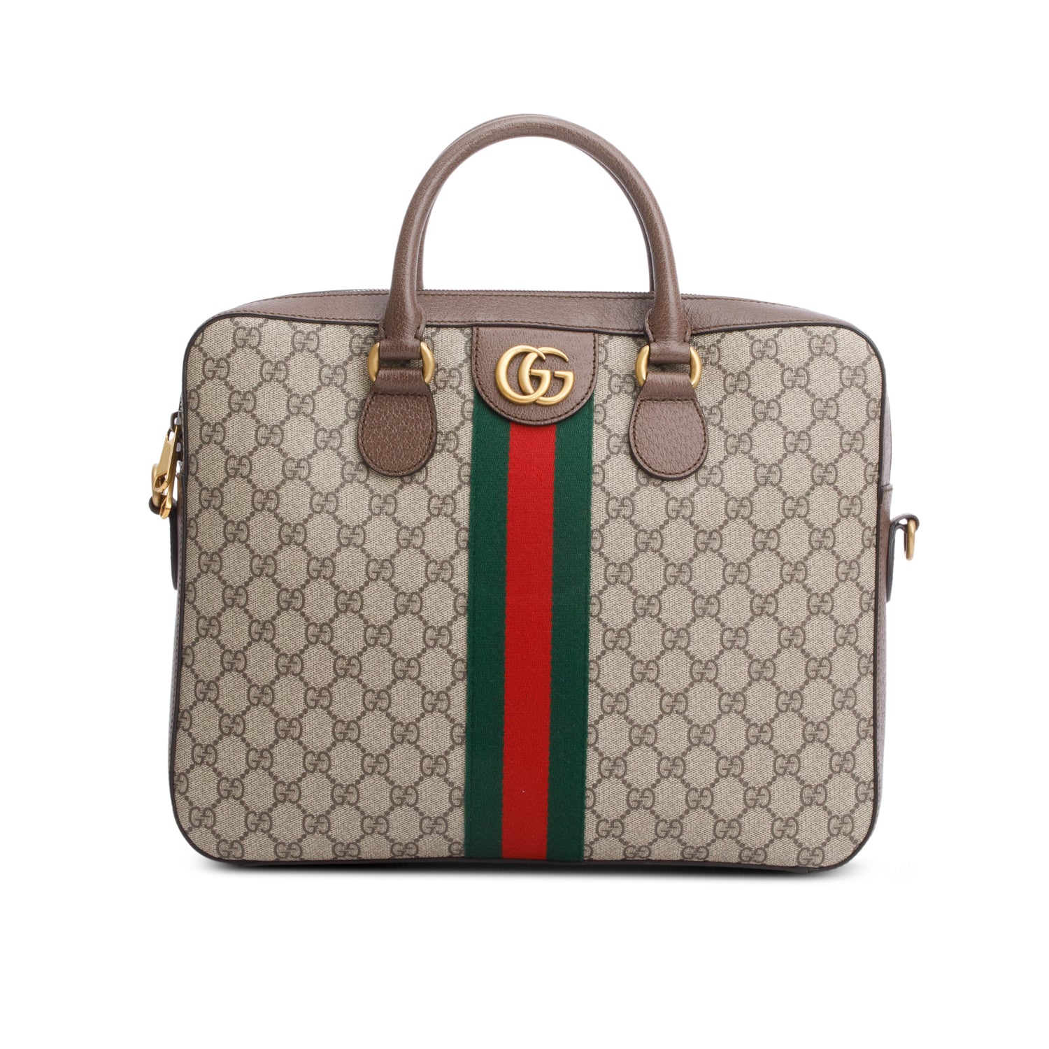 Gucci GG Supreme Web Ophidia Briefcase w/ Strap