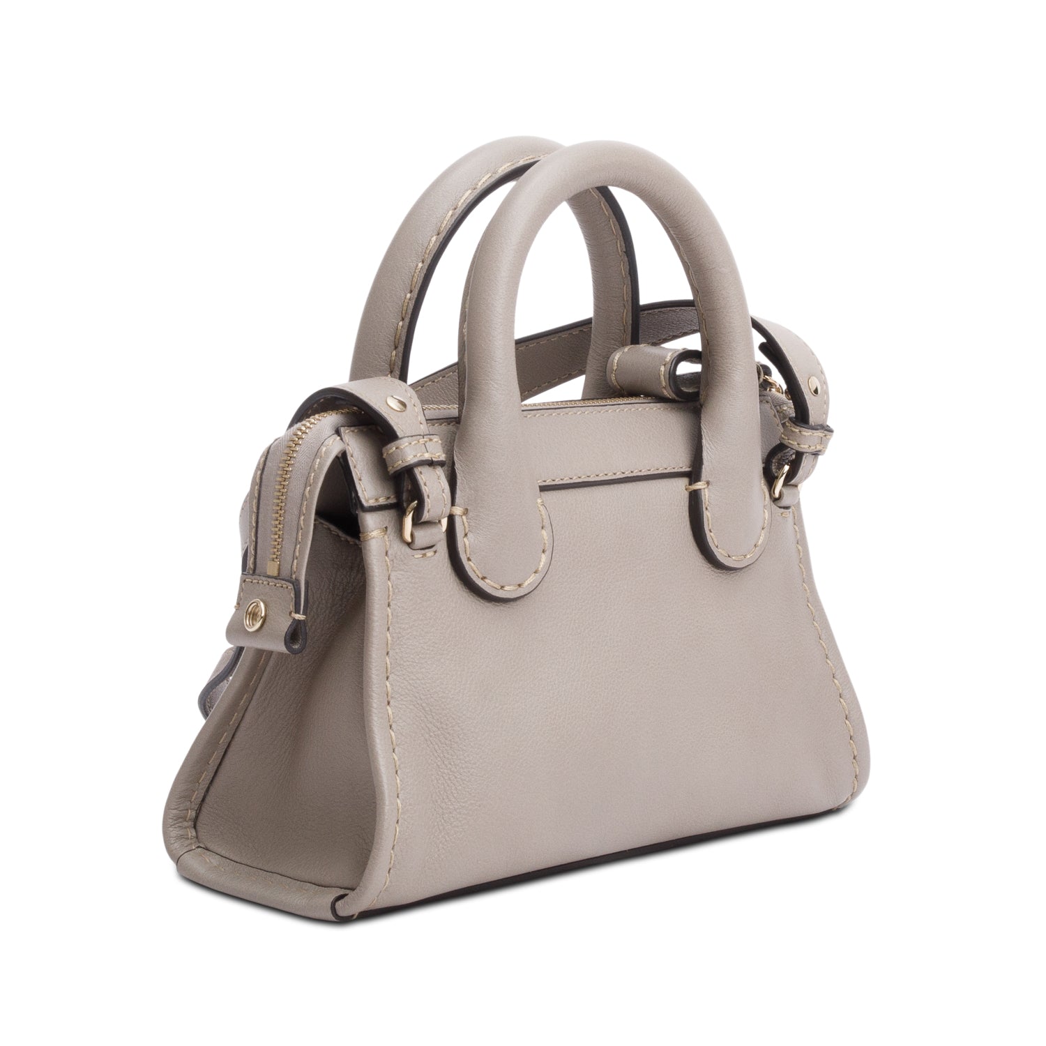 Chloe Grey Leather Mini Edith Bag w/ Authenticity Card