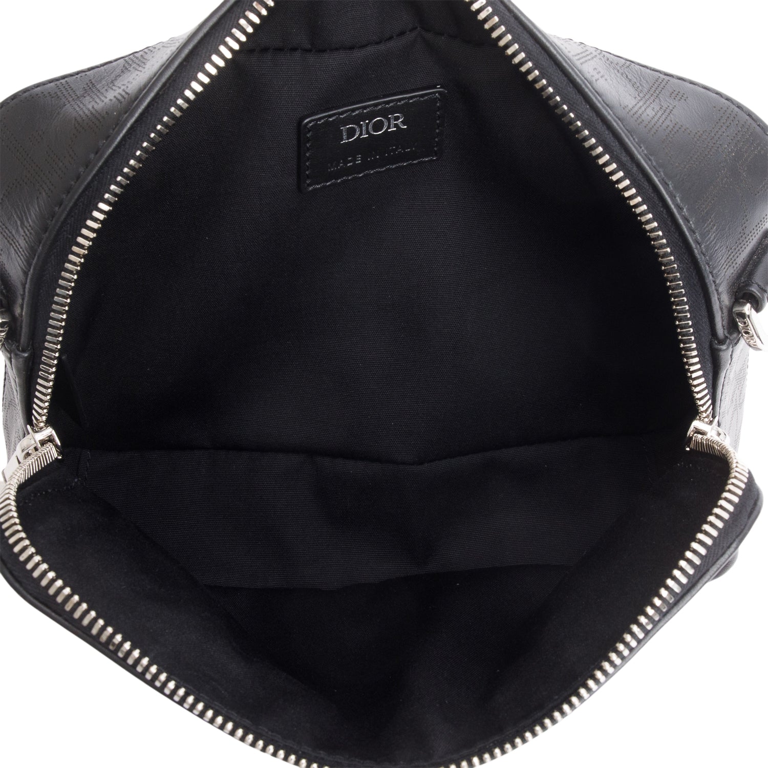 Christian Dior 2022 Black Oblique Galaxy Leather Safari Messenger Pouch w/ Strap
