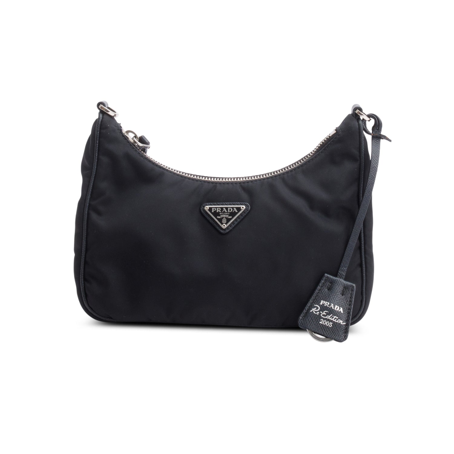 Prada Black Re-Edition 2005 Re-Nylon Bag w/ Box