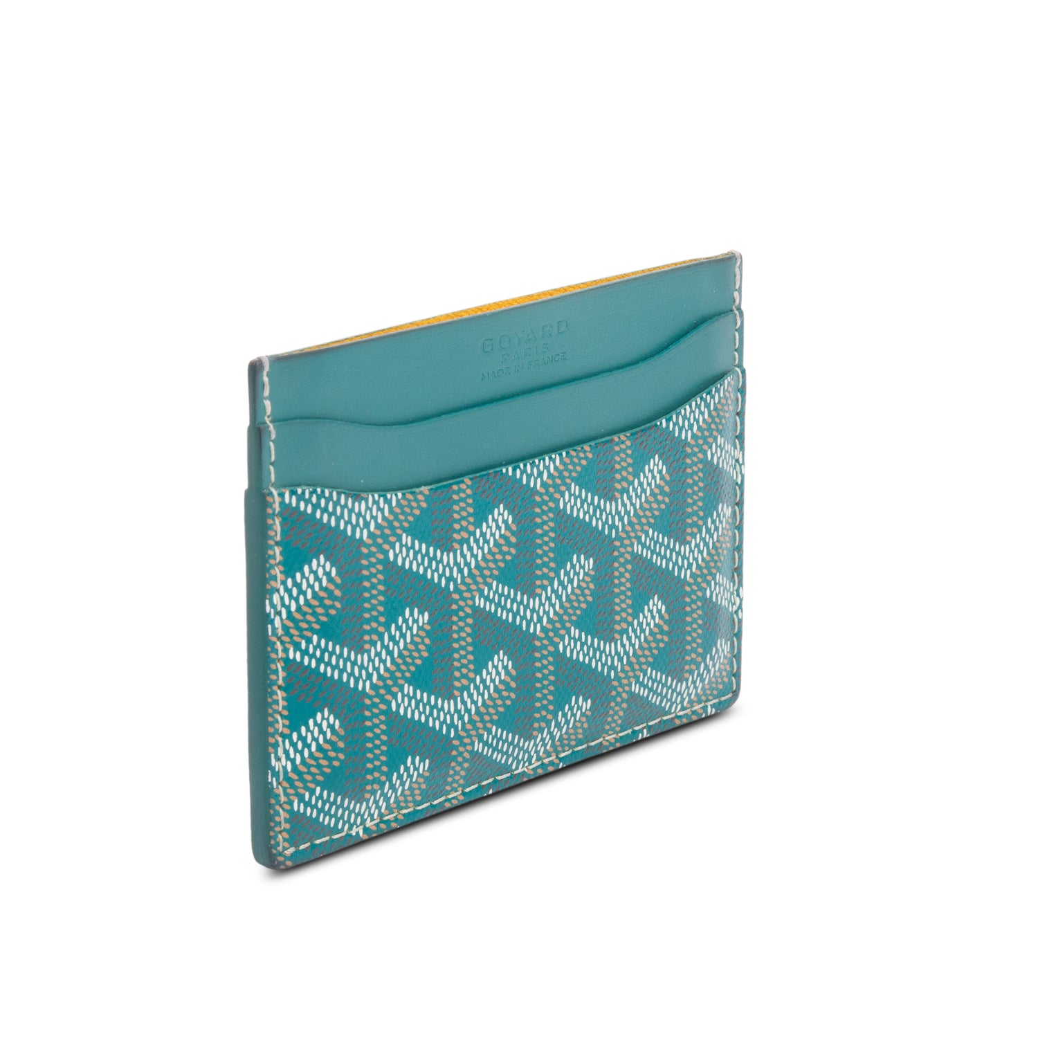 Goyard Green Leather & Coated Canvas Saint Sulpice Card Holder