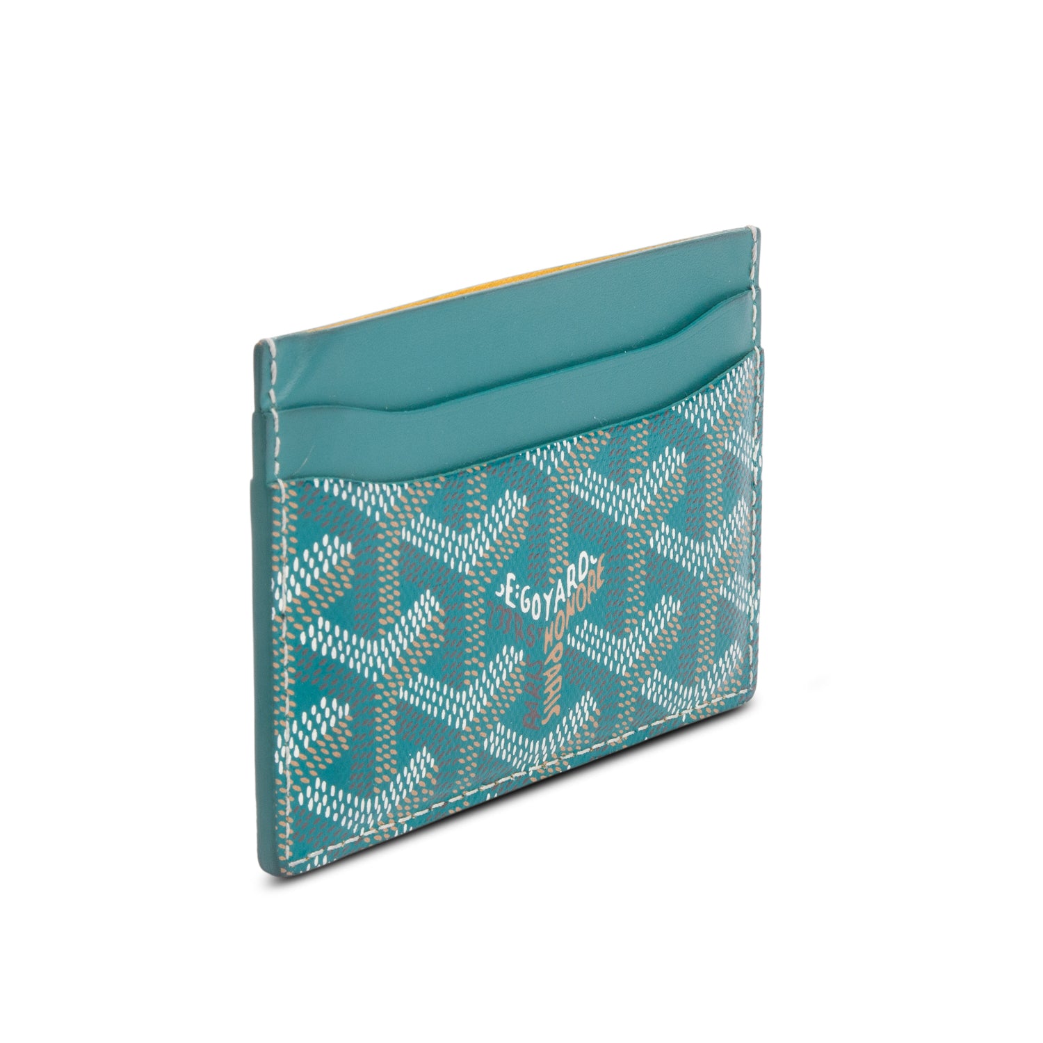 Goyard Green Leather & Coated Canvas Saint Sulpice Card Holder