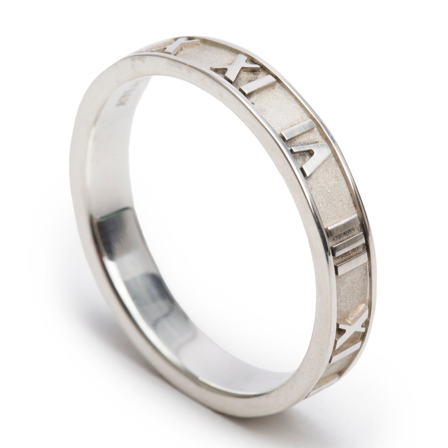 Tiffany & Co. Sterling Silver Atlas Narrow Band, Ring Size 10