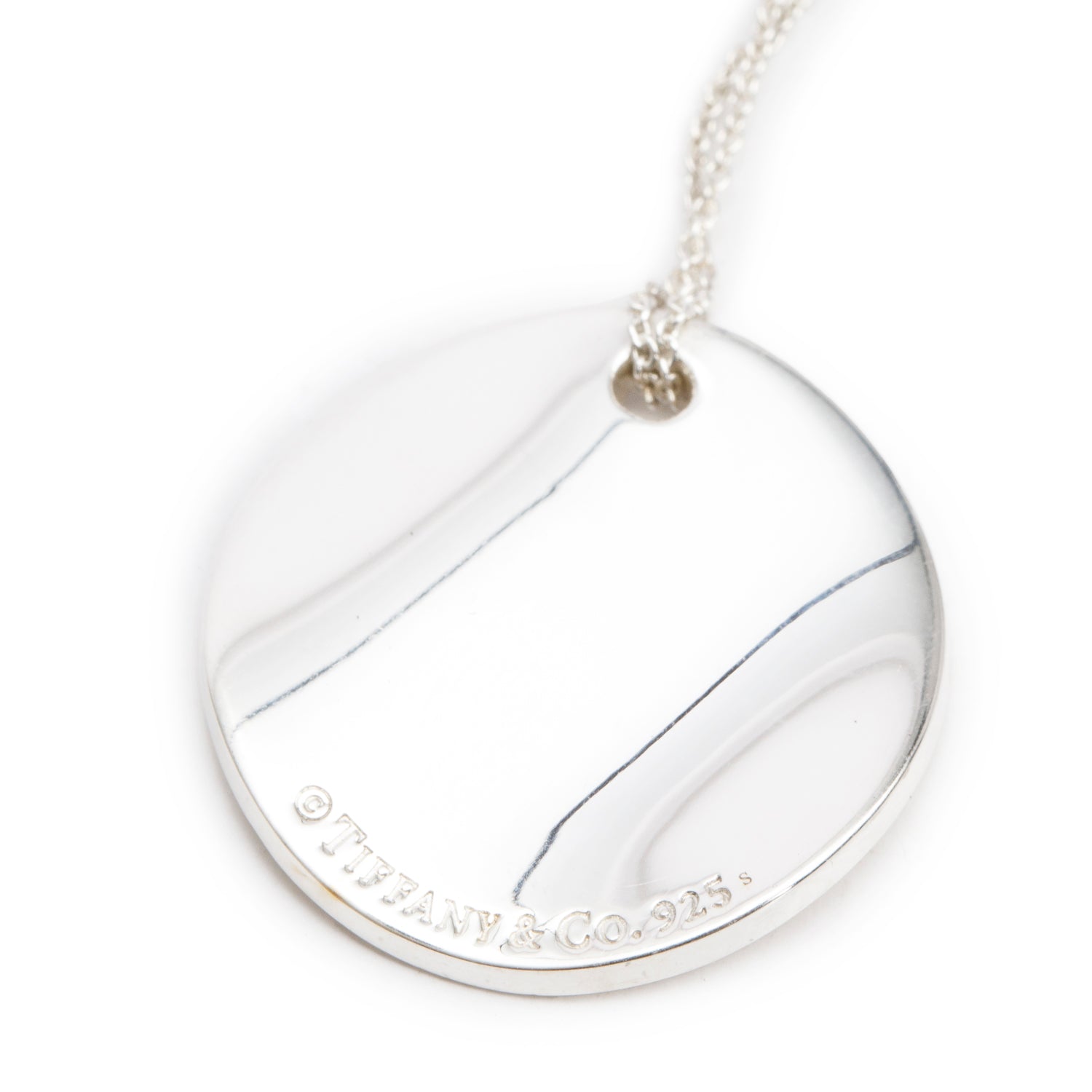Tiffany & Co. Sterling Silver Small Notes Round Pendant Necklace