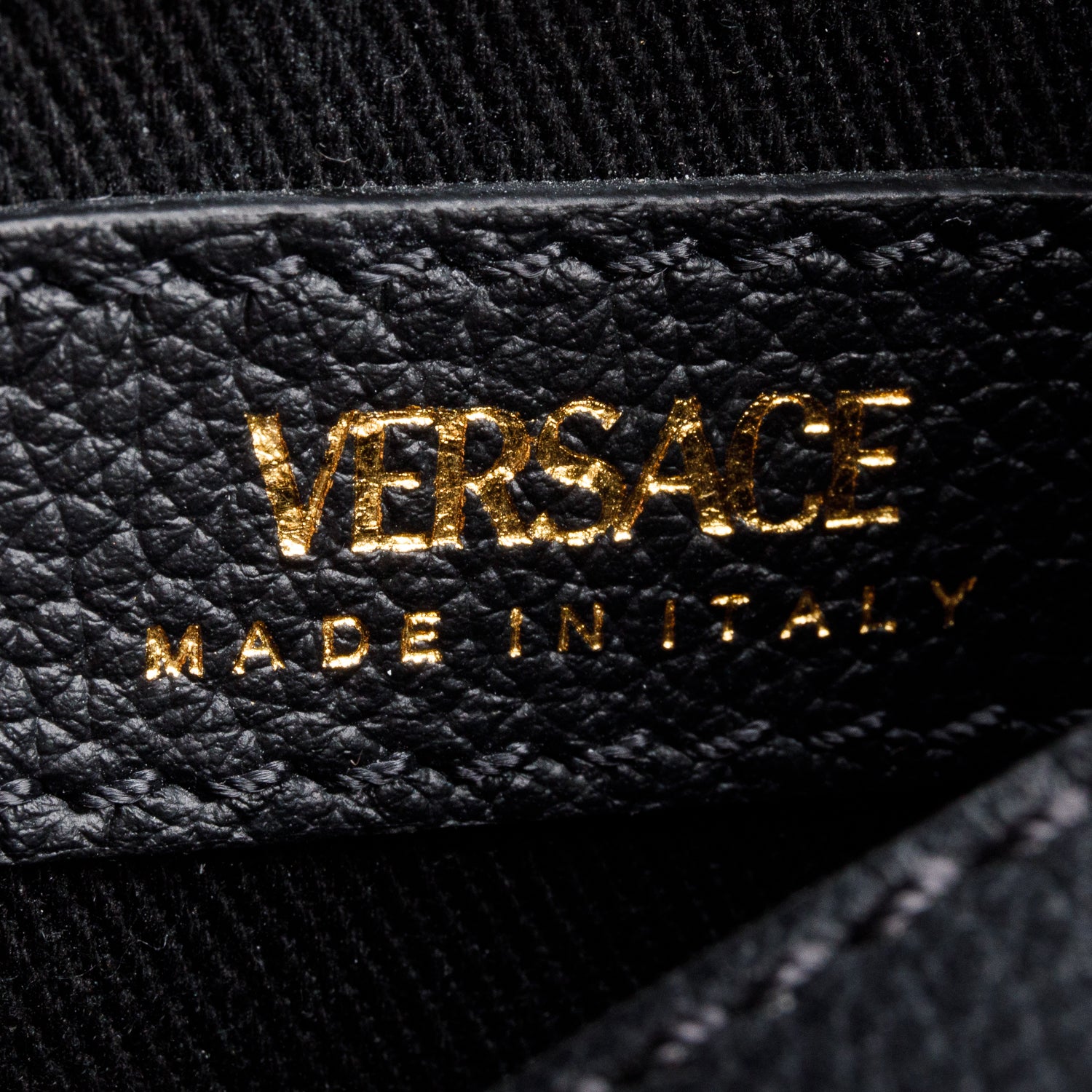 Versace Black Leather La Medusa Mini Hobo Crossbody Bag