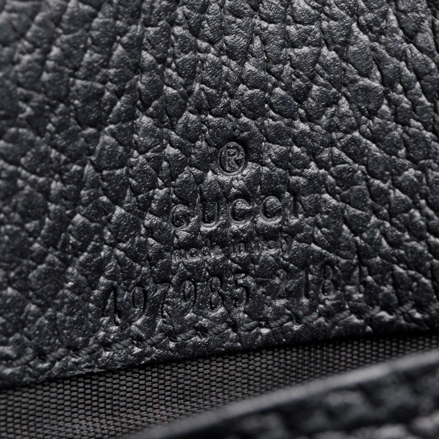 Gucci Black Calfskin Mini GG Marmont Wallet On Chain