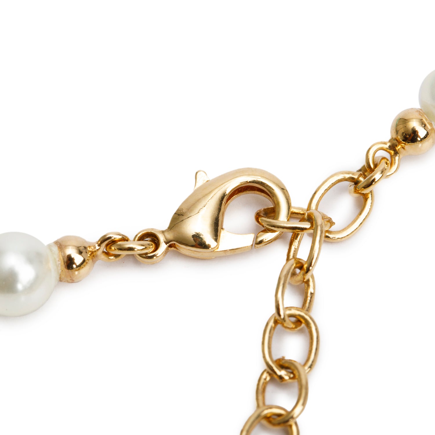 Christian Dior Gold Plated Faux Pearl 30 Montaigne Choker Necklace w/ Box