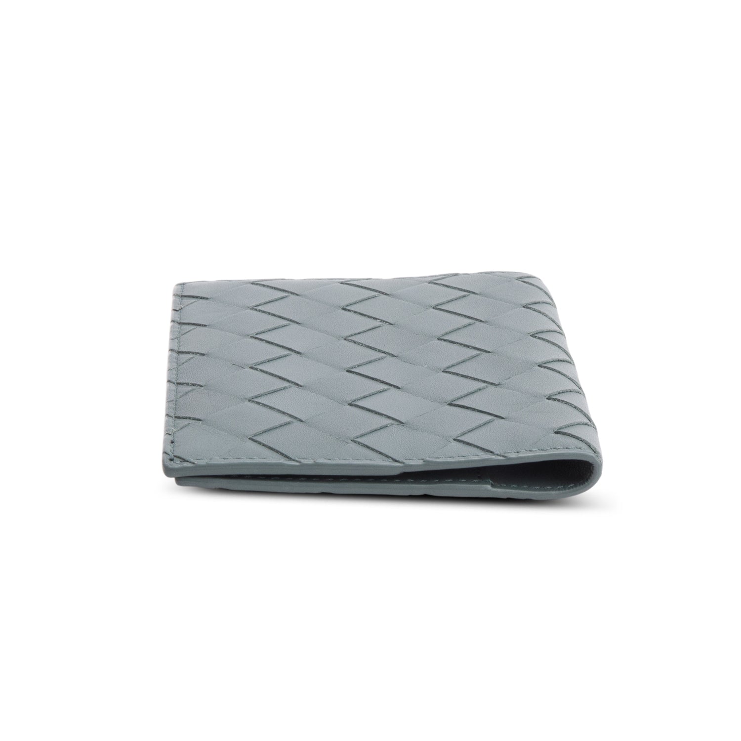 Bottega Veneta Grey Intrecciato Leather Passport Case