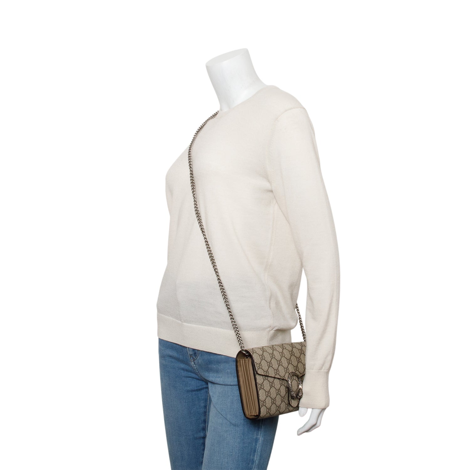 Gucci Dionysus GG Supreme Wallet on Chain w/ Box