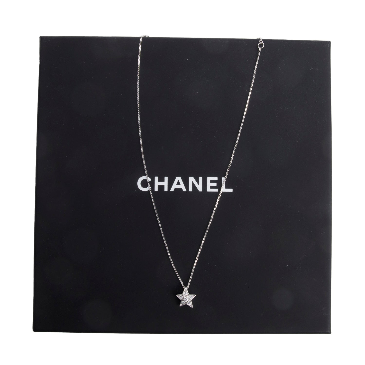 Chanel 18k White Gold Diamond Comete Geode Pendant Necklace, Small Version w/ Box