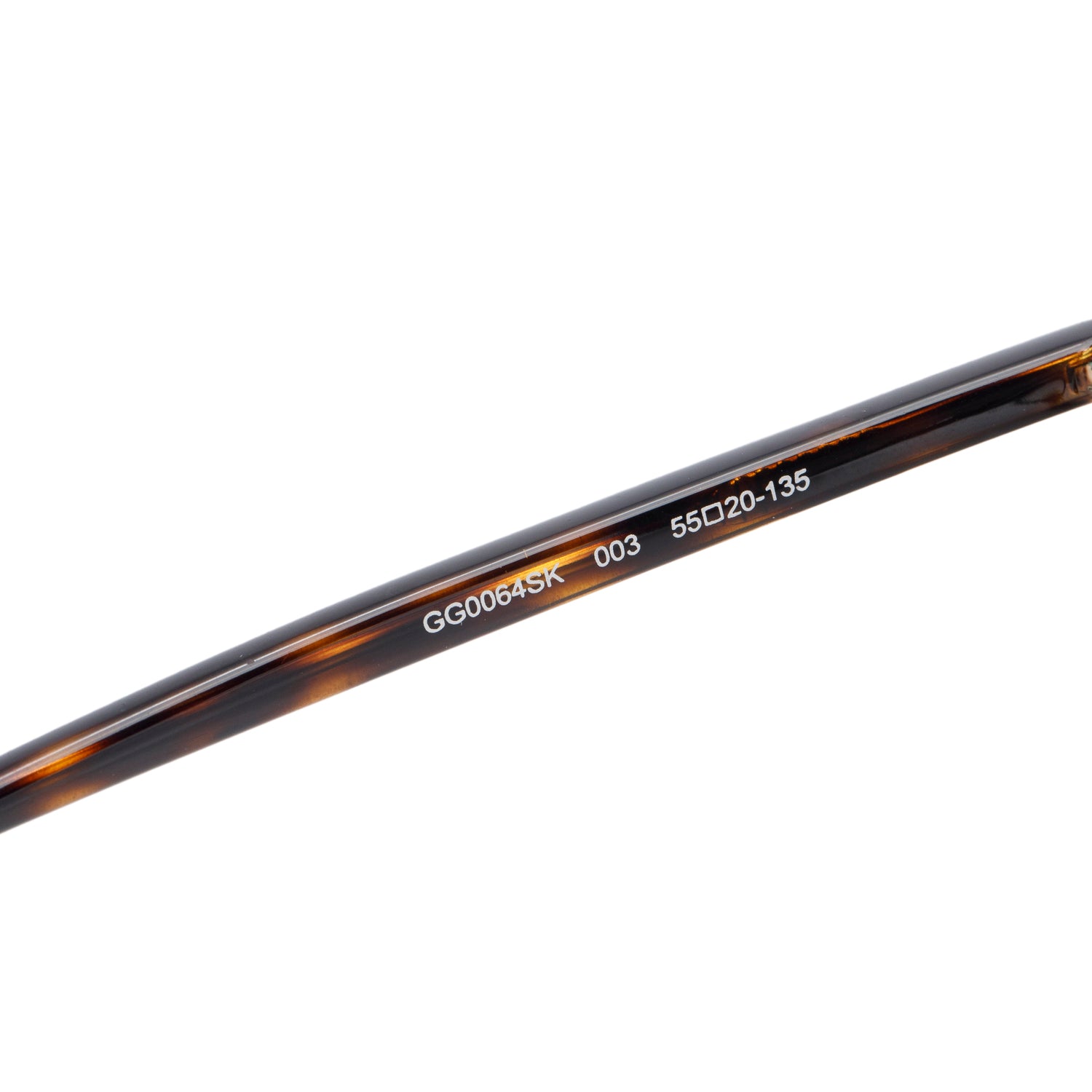 Gucci GG0064SK Brown Havana Acetate Round Sunglasses w/ Case