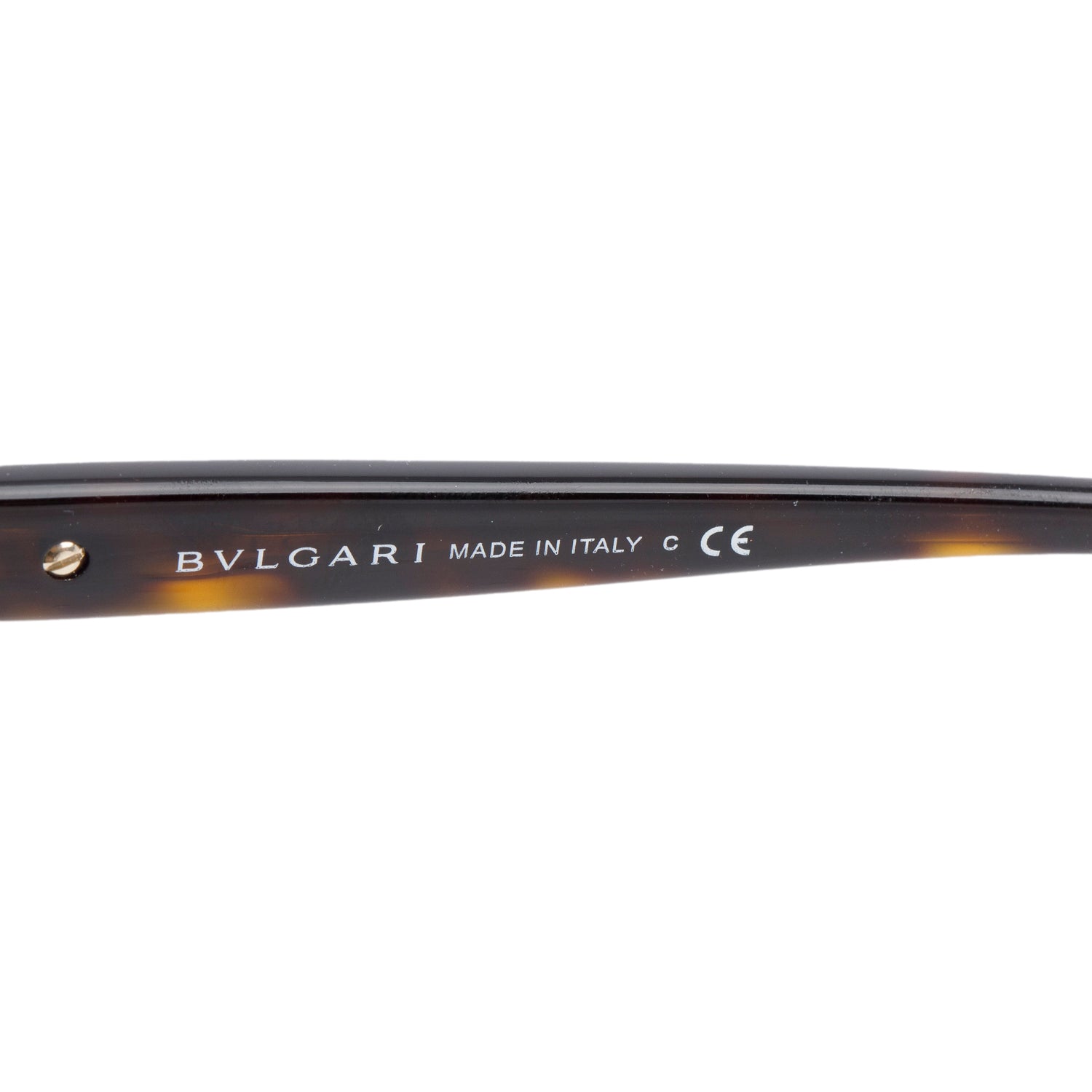 BVLGARI Havana Acetate 8132-B Crystal Cat-Eye Sunglasses w/ Box & Case