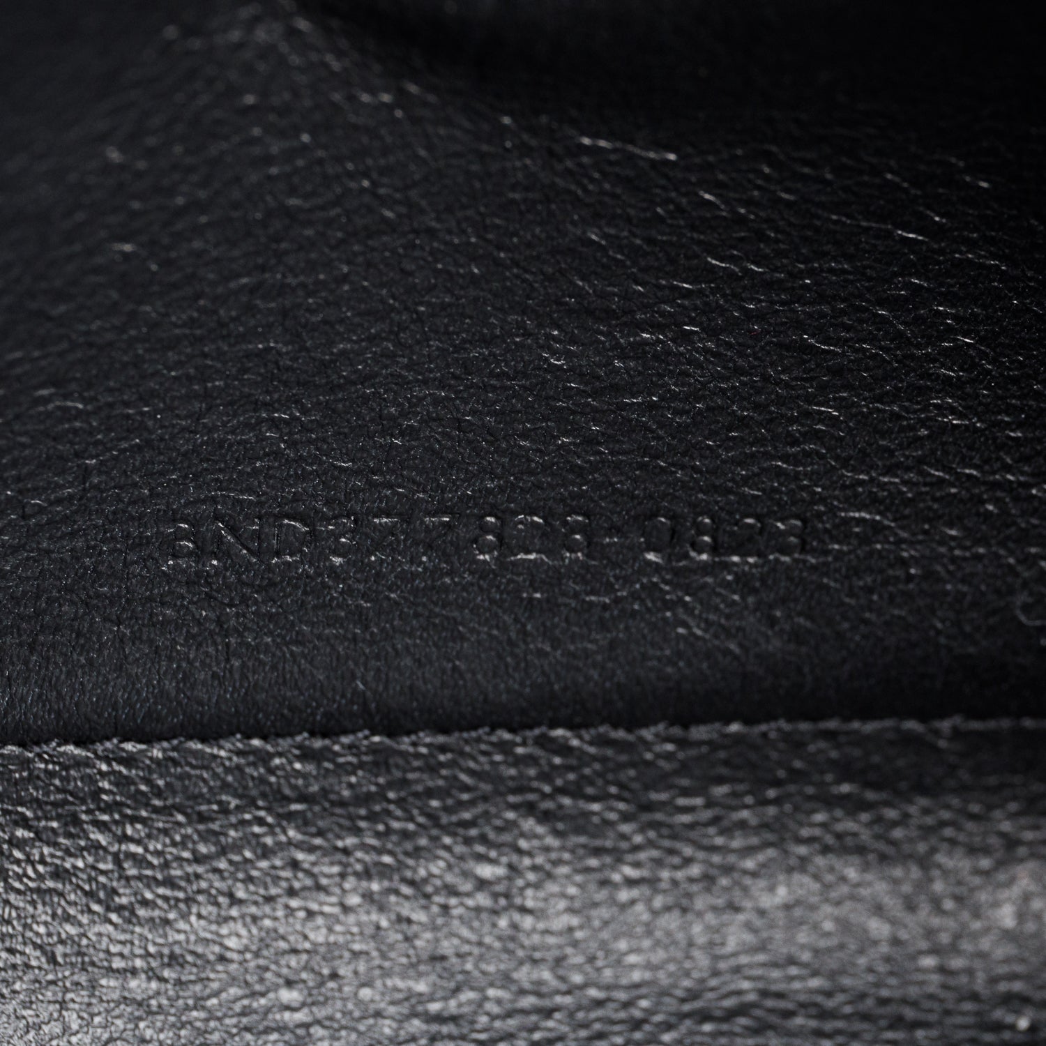 Saint Laurent 2023 Black Grain De Poudre Leather Cassandre Envelope Chain Wallet