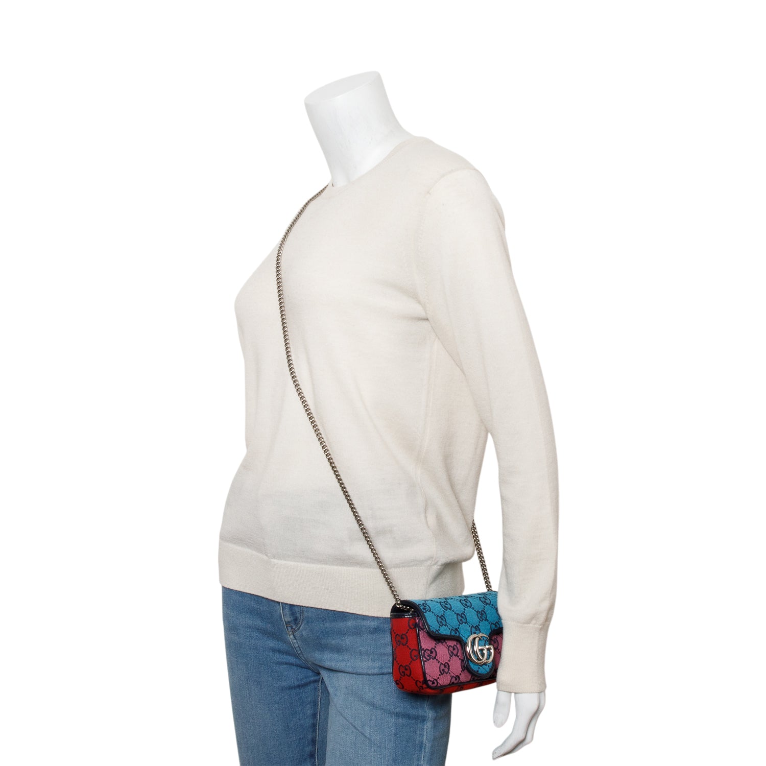 Gucci Tricolor GG Canvas Super Mini Bag