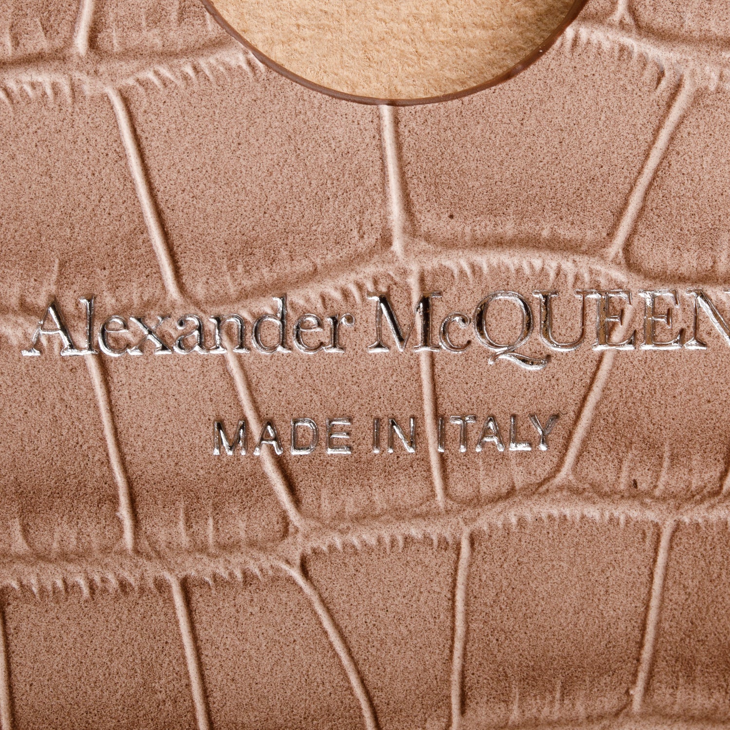 Alexander McQueen Brown Ombre Crocodile Embossed Skull Small Crossbody Bag