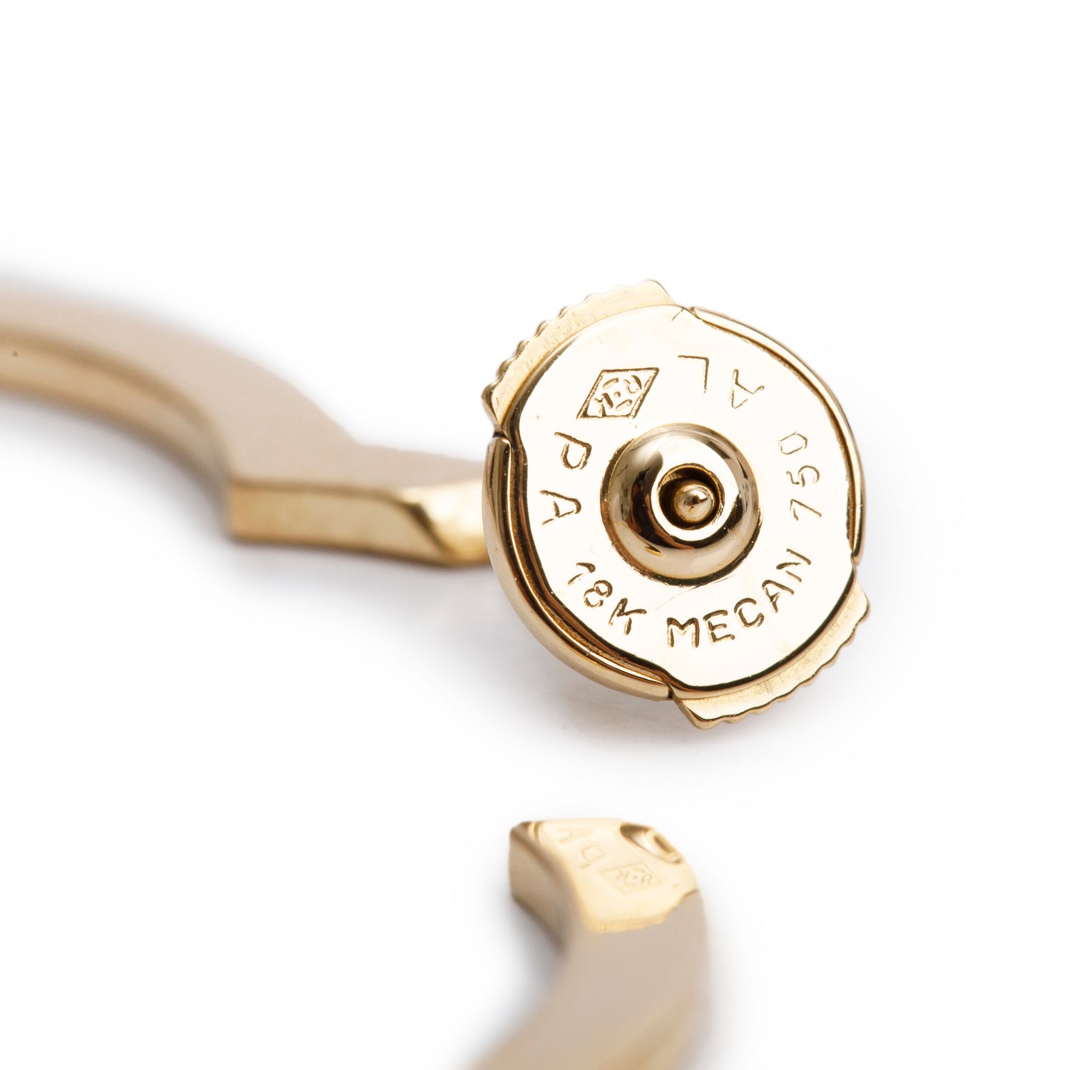 Chanel 18k Yellow Gold Large Profil de Camelia Hoop Earrings