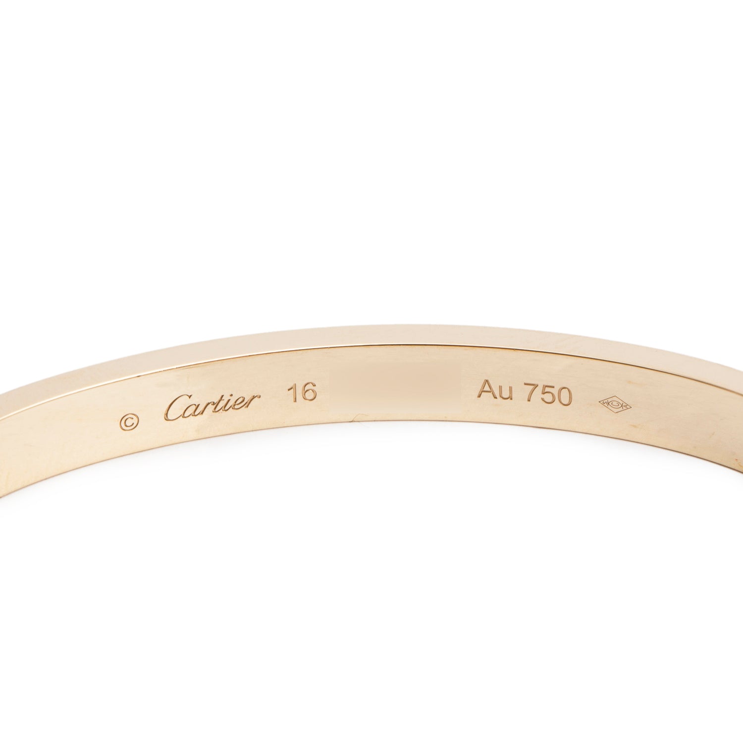 Cartier 2024 18k Yellow Gold 4.8 MM Love Bracelet, Medium Model, Size 16 w/ Box, Receipt & Certificate
