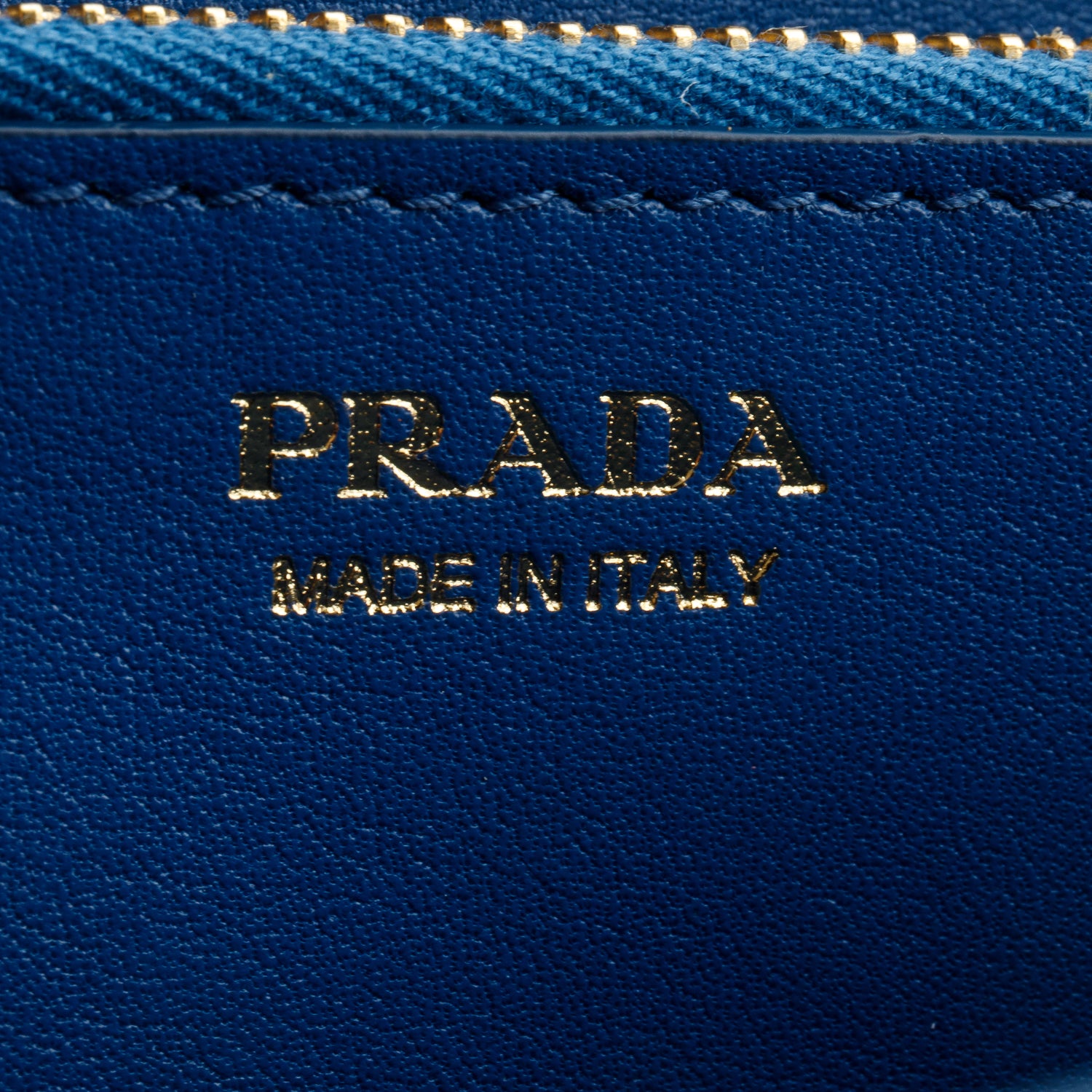 Prada Blue Vitello Move Leather Continental Wallet w/ Box & Authenticity Card