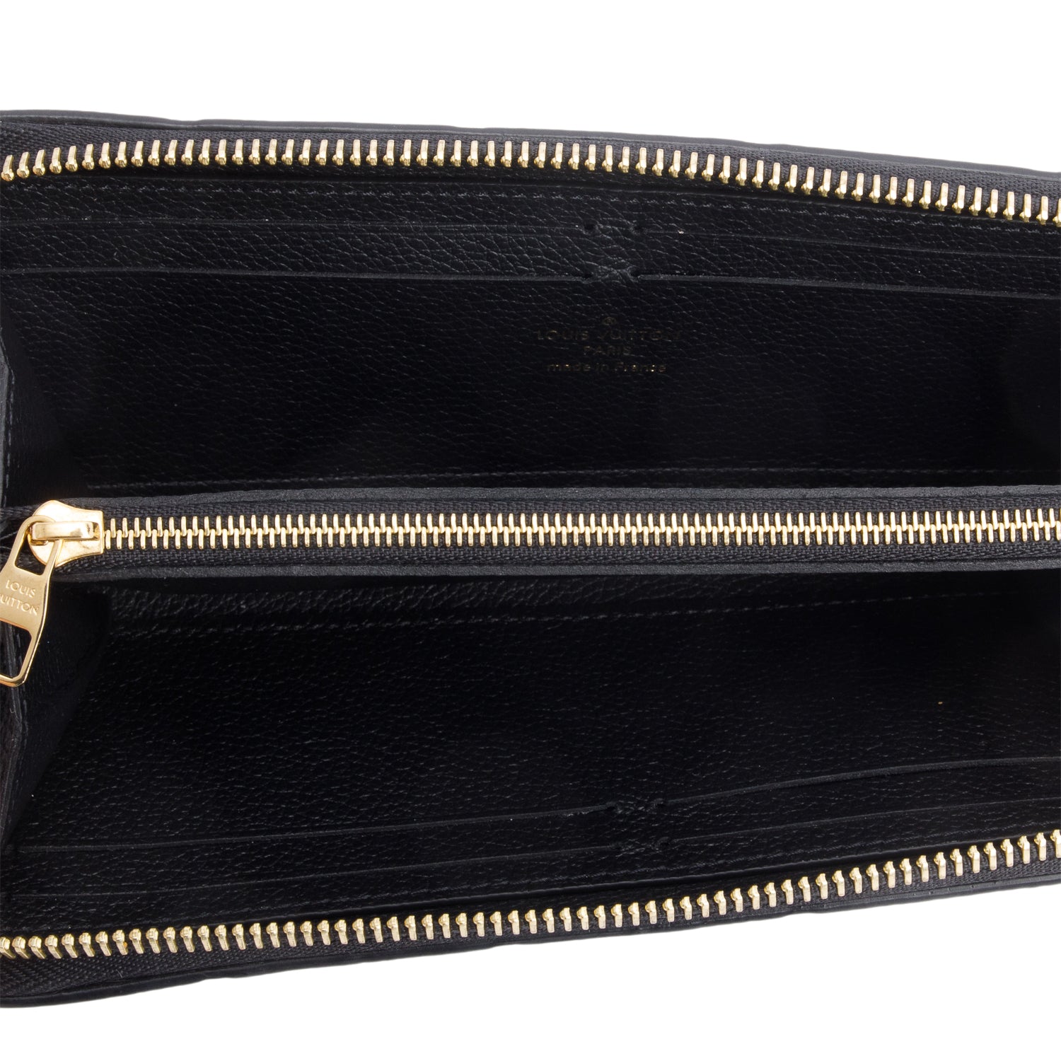 Louis Vuitton Black Monogram Empreinte Clemence Wallet w/ Box