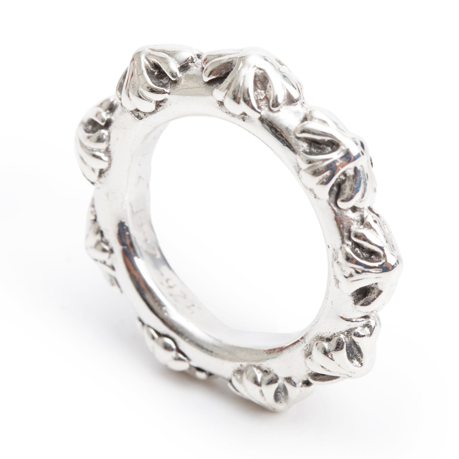 Chrome Hearts Vintage Sterling Silver Cross Ring, Size 7.25